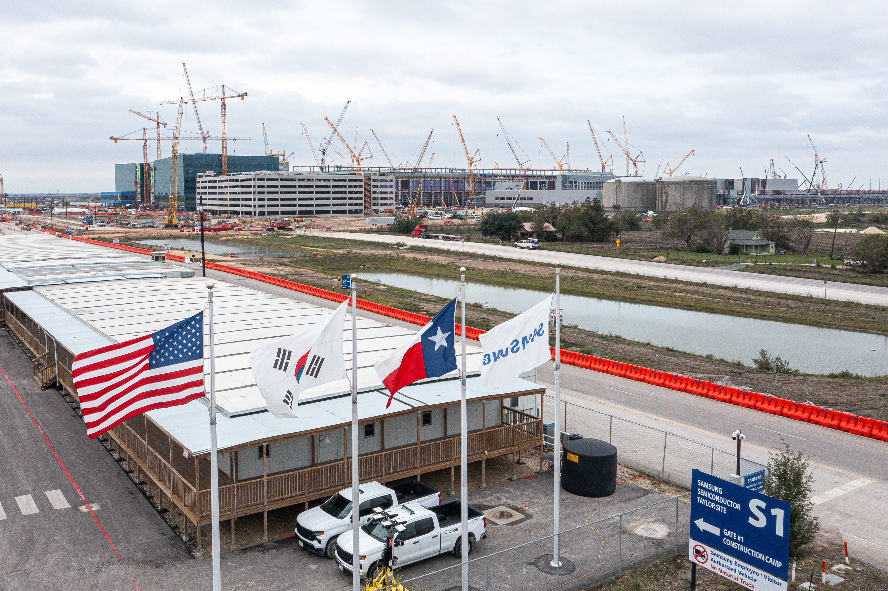 Samsung construction site near Austin