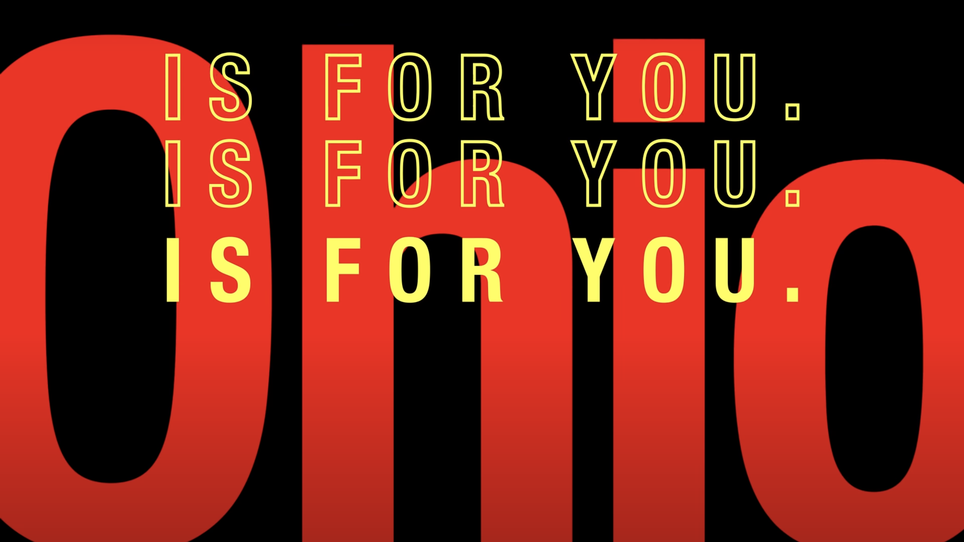 A screenshot from the JobsOhio ad running on the East Coast that says "Ohio is for you" 