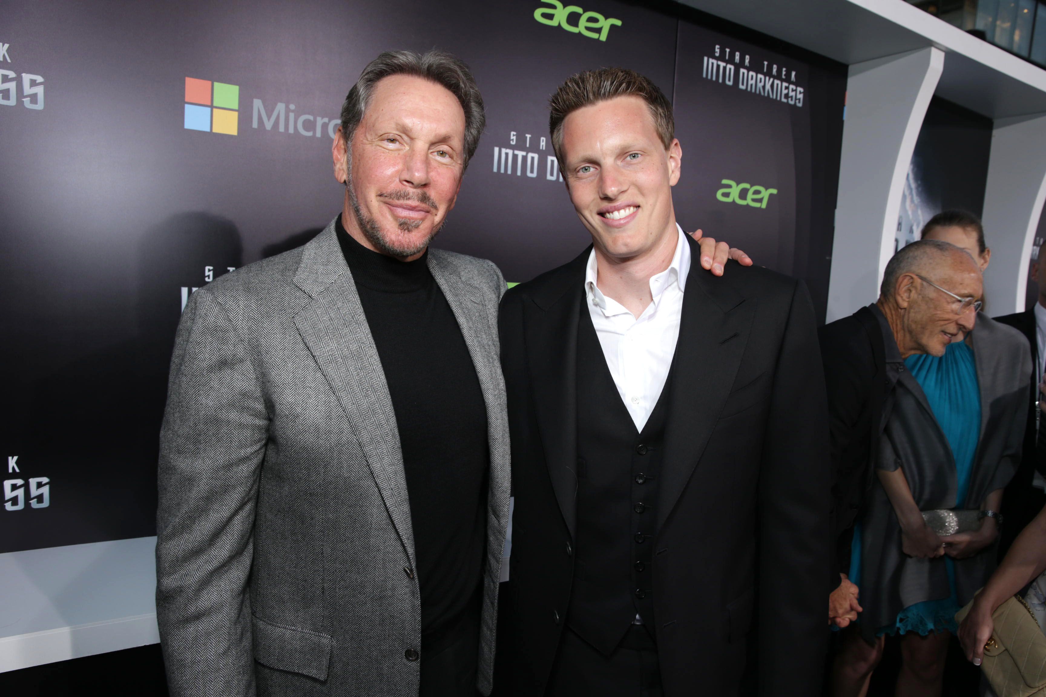 Oracle's Larry Ellison and his son David Ellison in 2013.