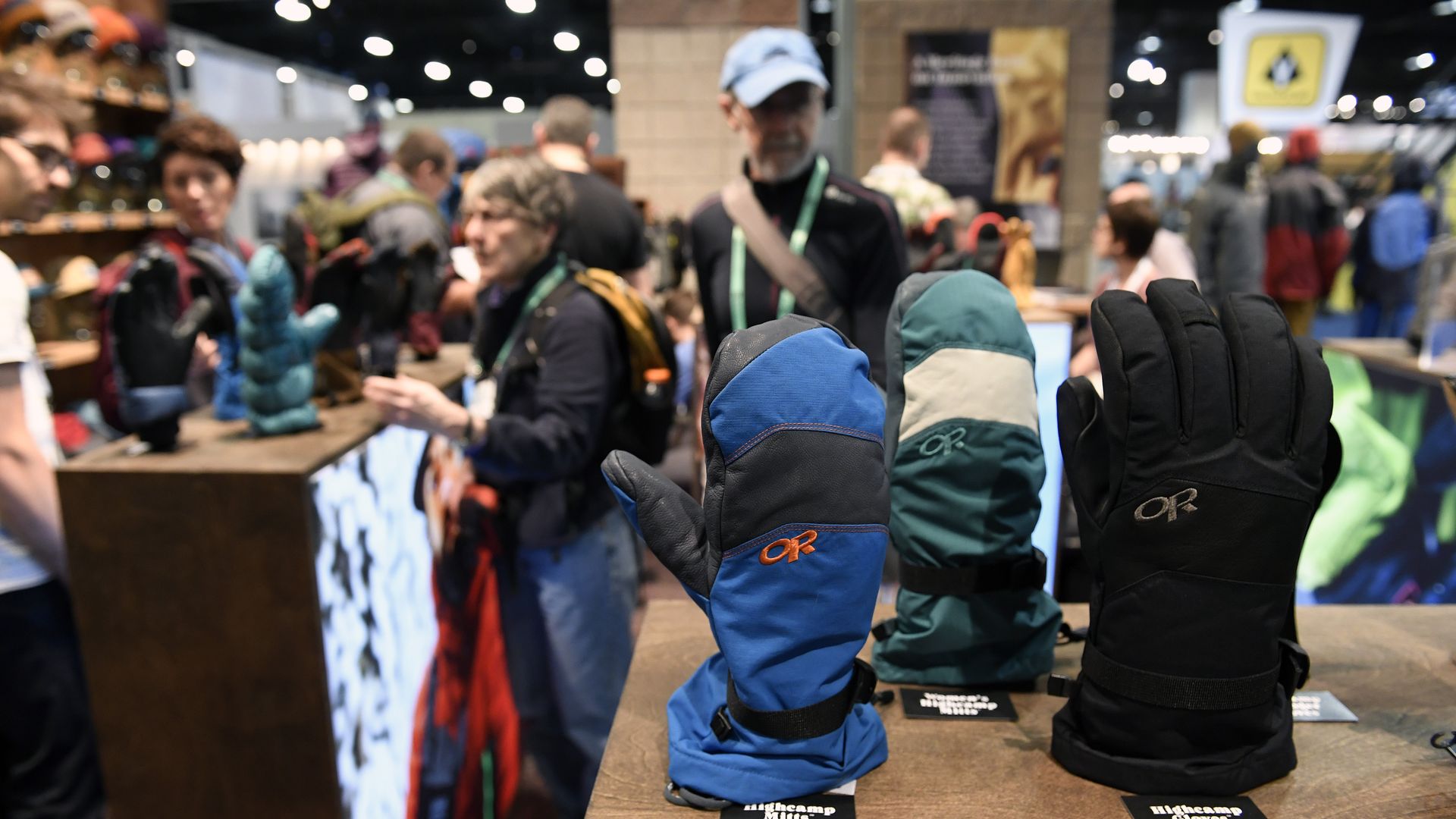 Merchandise on display at the Outdoor Retailer Snow Show in 2018. Photo: Helen H. Richardson/The Denver Post via Getty Images