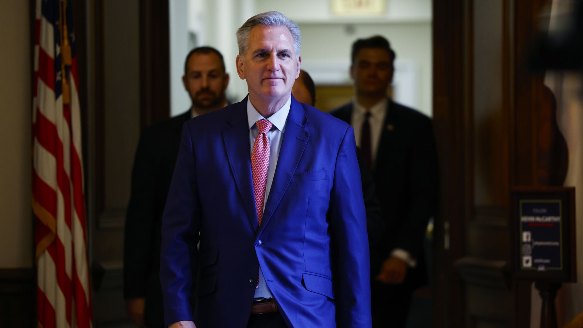 House Minority Leader Kevin McCarthy (D-CA) walks to the House Chambers of the U.S. Capitol Building on December 23, 2022 in Washington, DC.