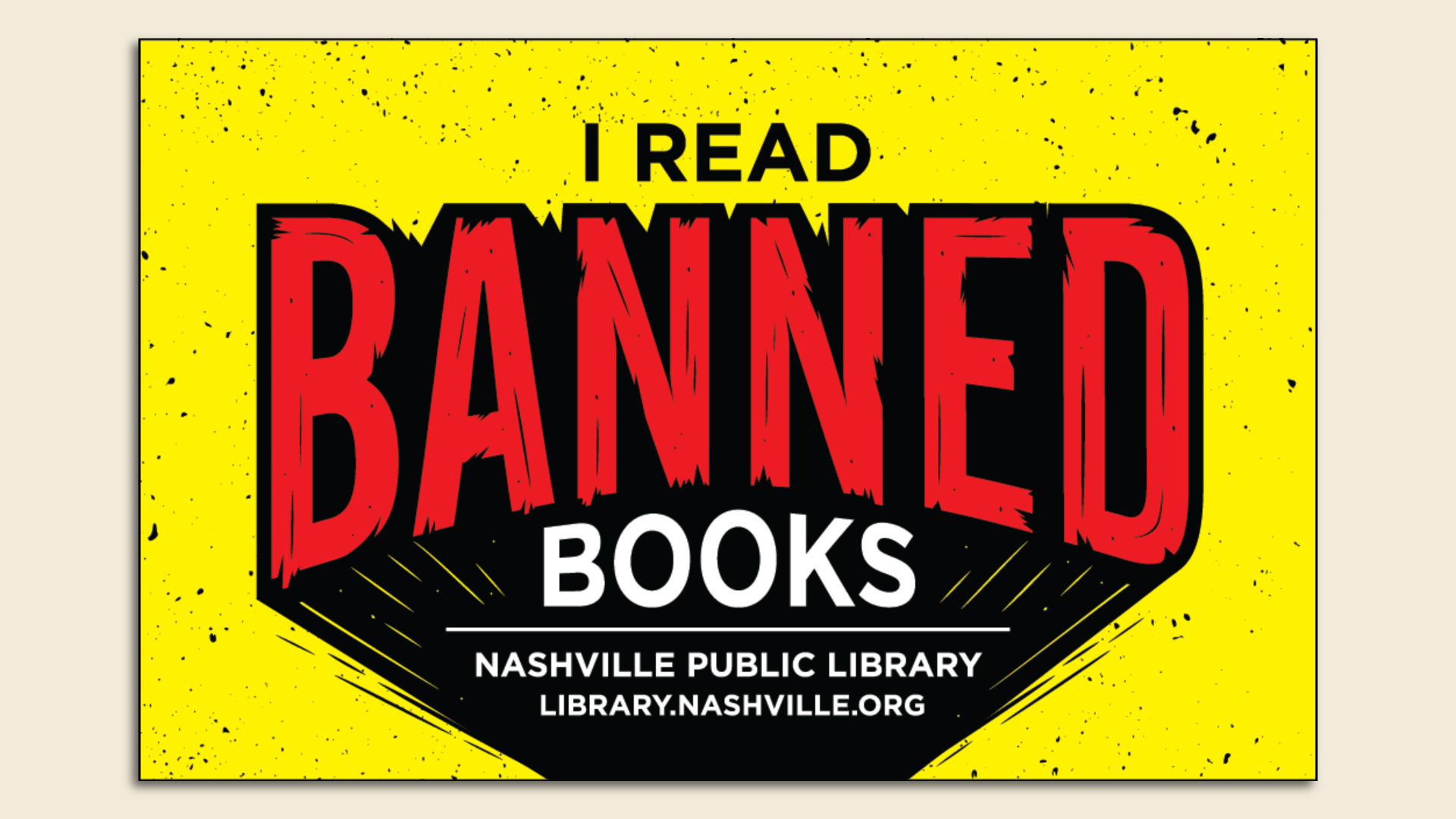 The NPL's banned books library card