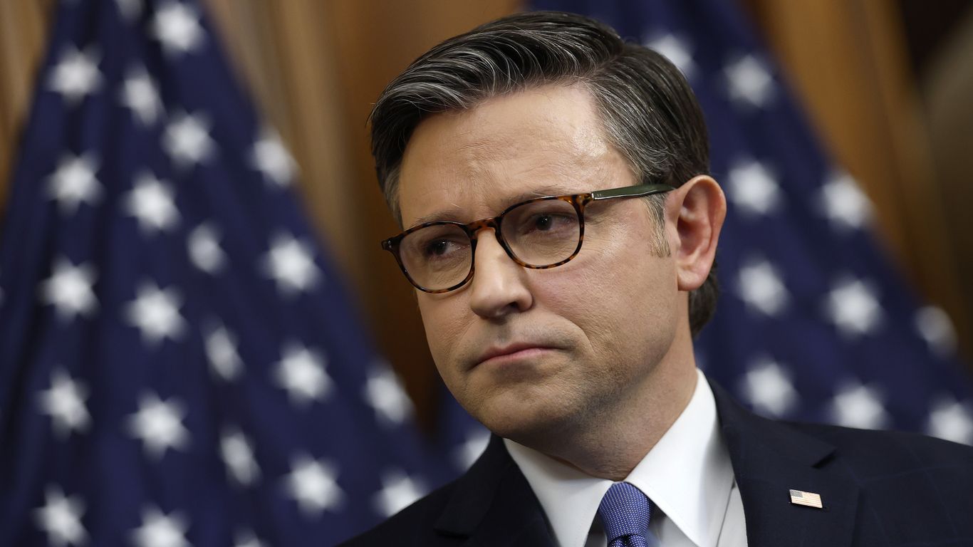 Mike Johnson, israelischer Parlamentspräsident, setzt sich für Trumps ...