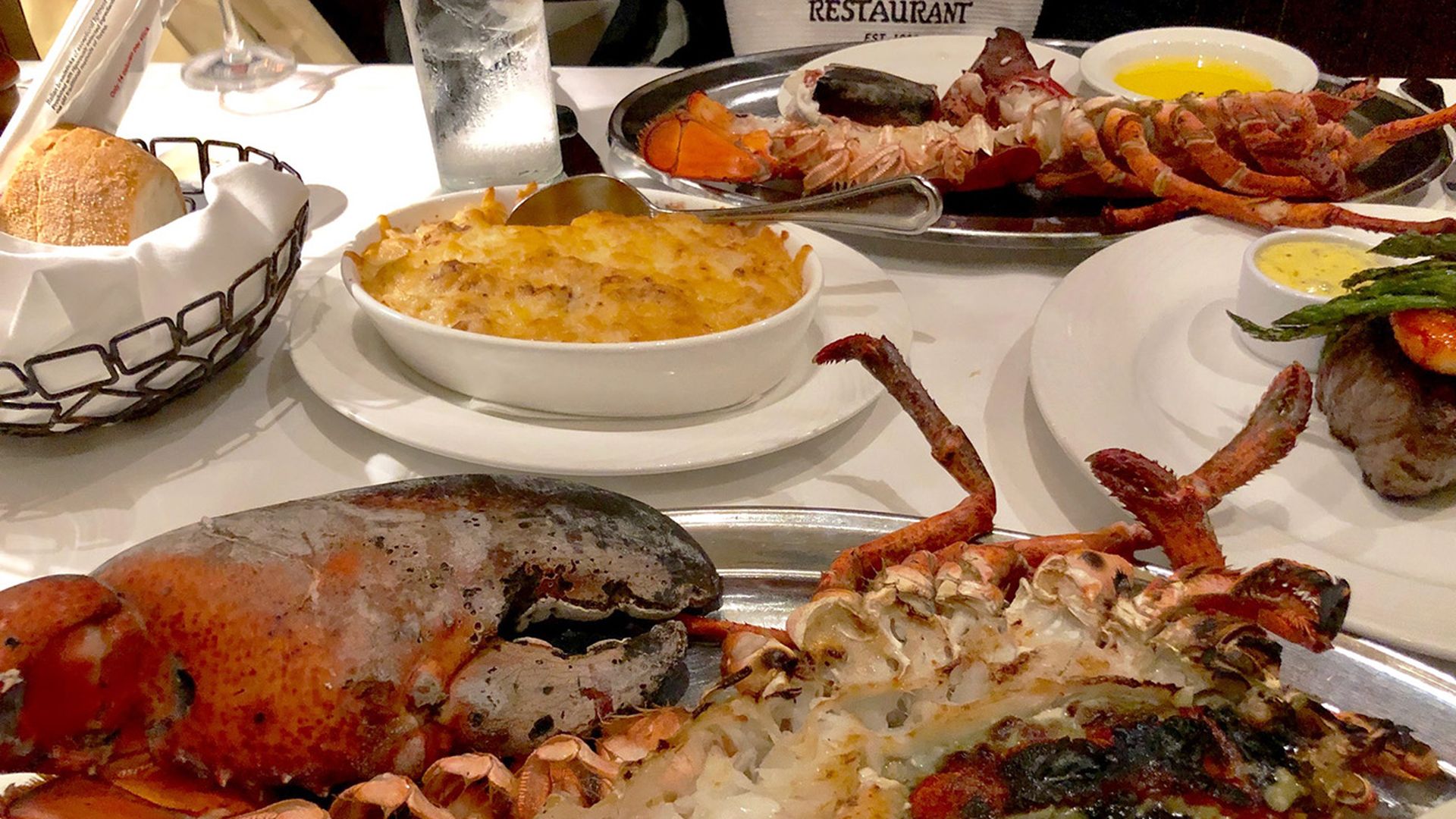 lobster and steak at the palm in southpark charlotte