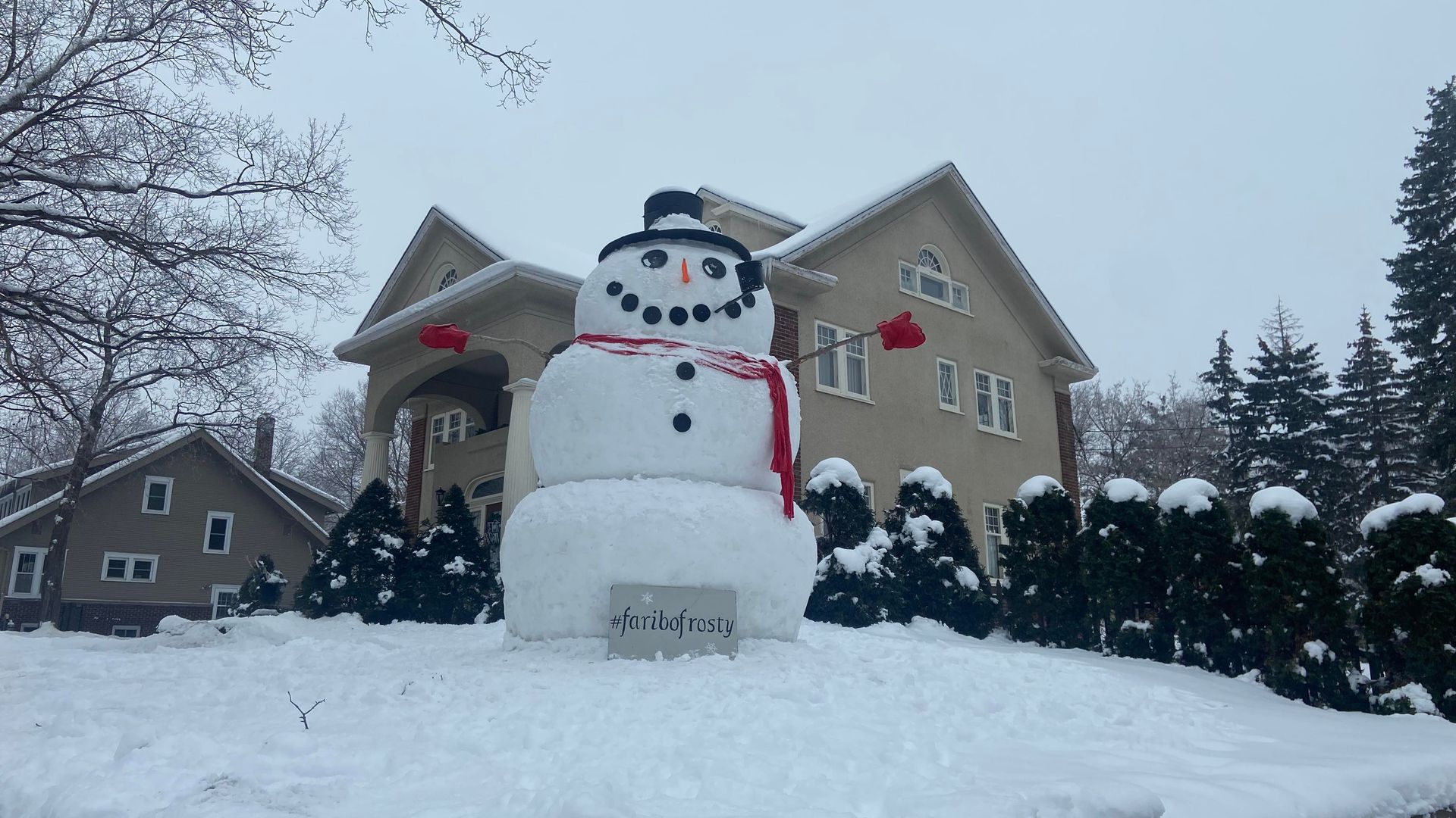 A 20 foot tall snowman.
