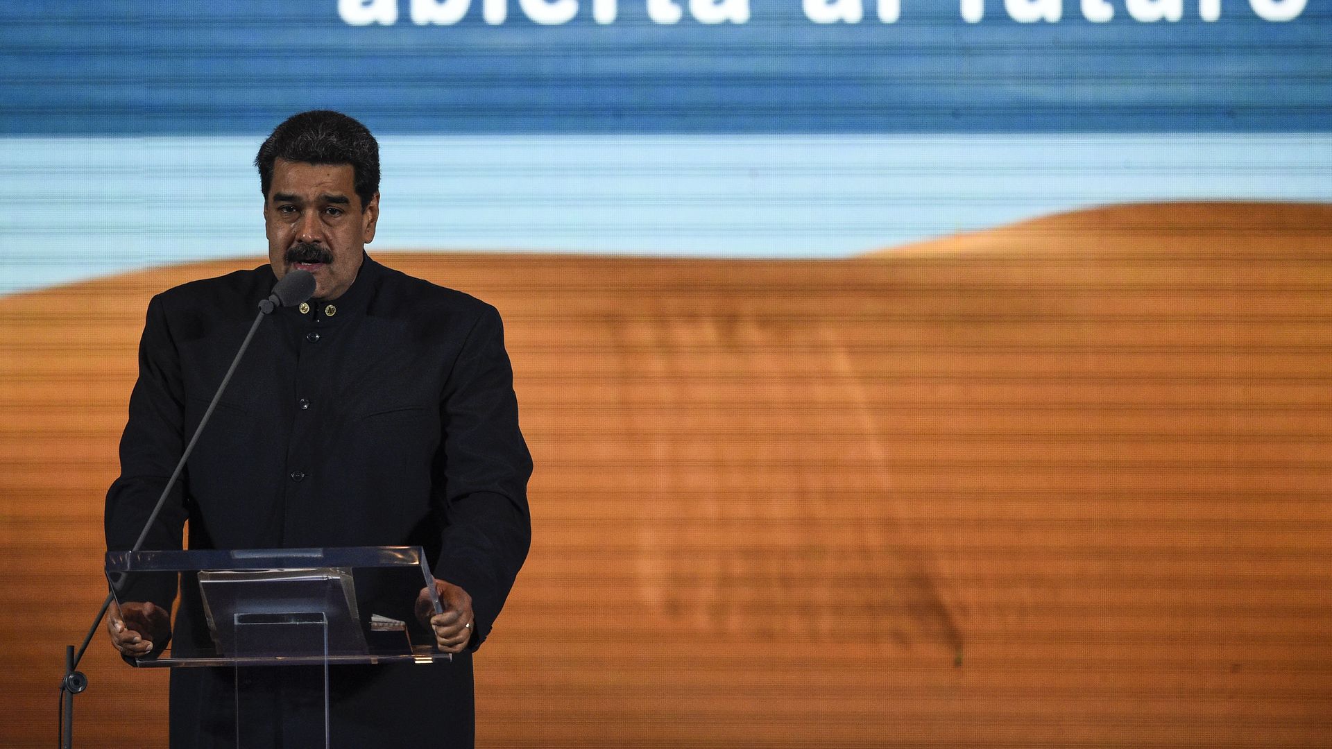 Venezuelan President Nicolas Maduro speaks to businessmen during the presentation of Venezuela's nation-brand in Caracas on February 11, 2019. 