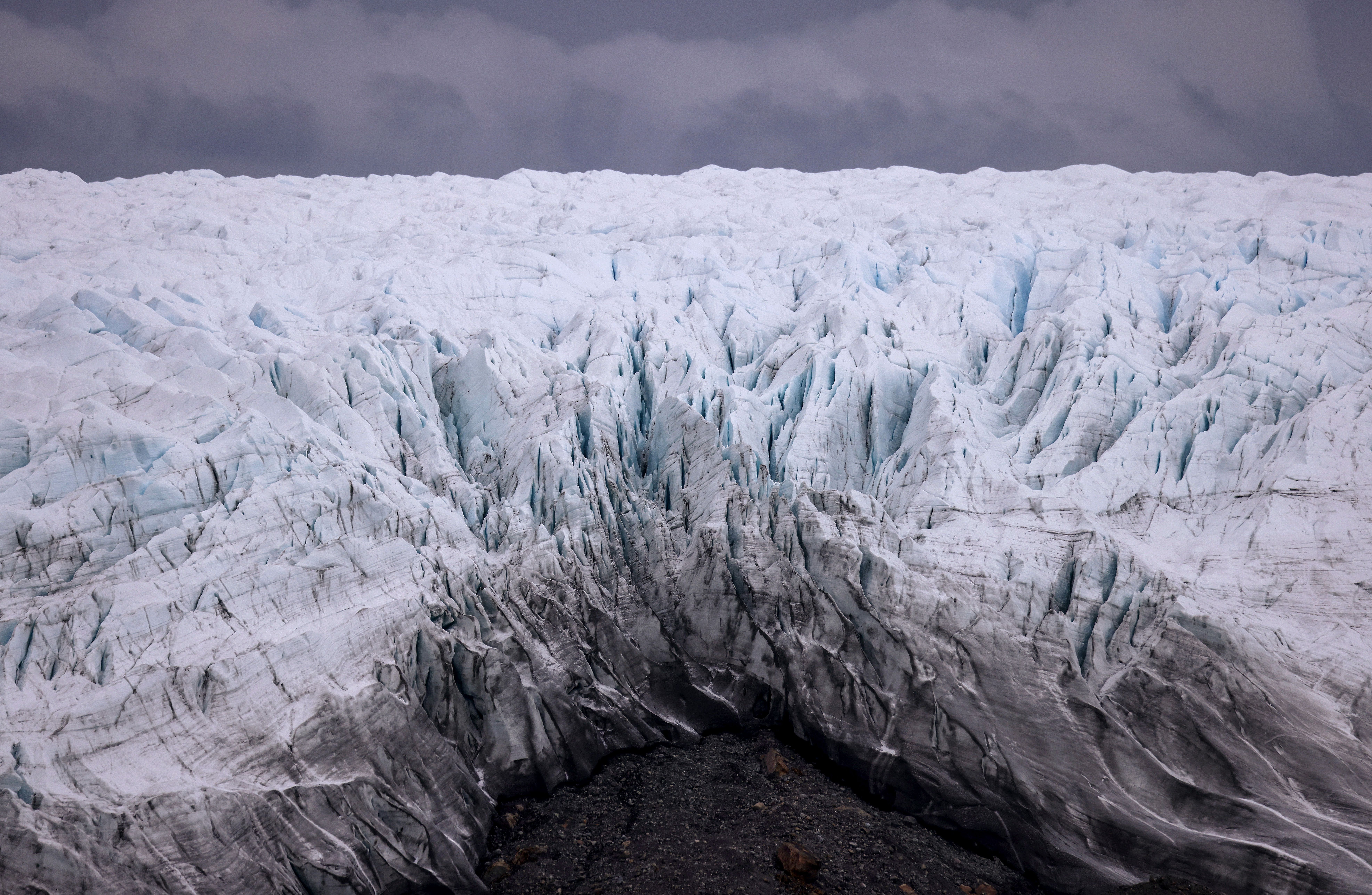 An edge of the retreating Greenland Ice Sheet 
