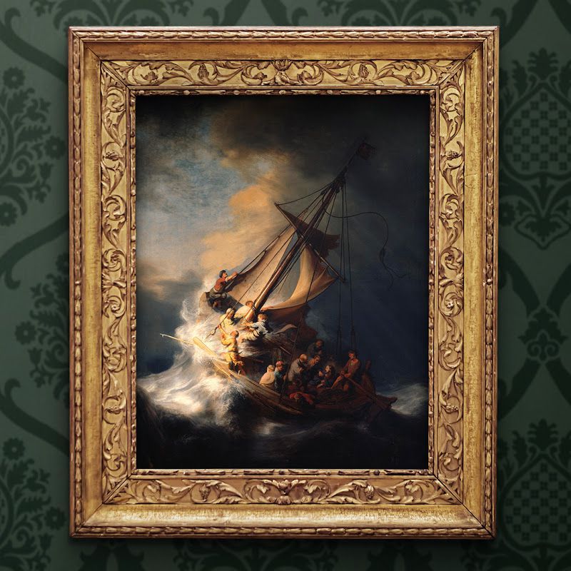 Missing for 30 years: Rembrandt’s "Christ in the Storm on the Sea of Galilee." 