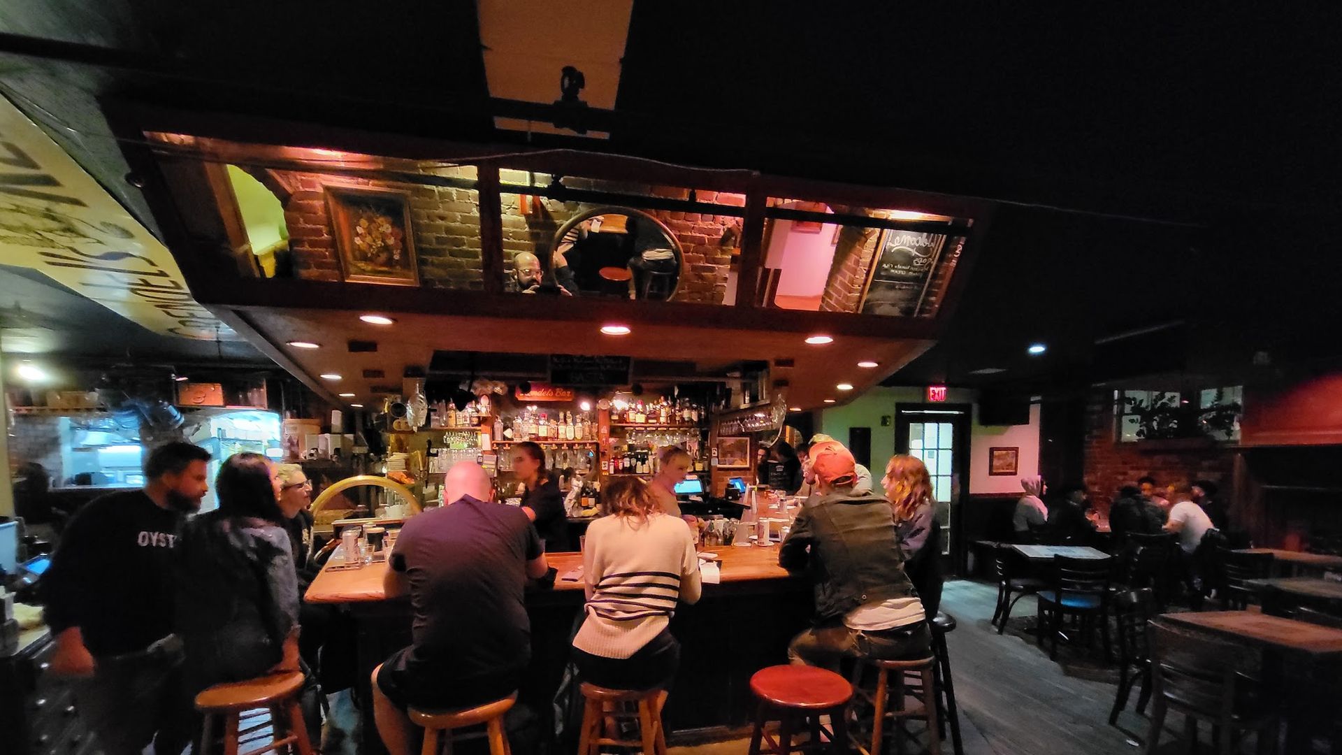 A crowded bar room
