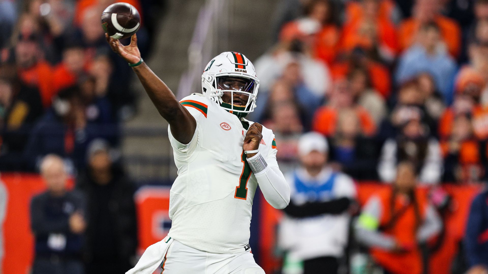 Miami quarterback Cam Ward