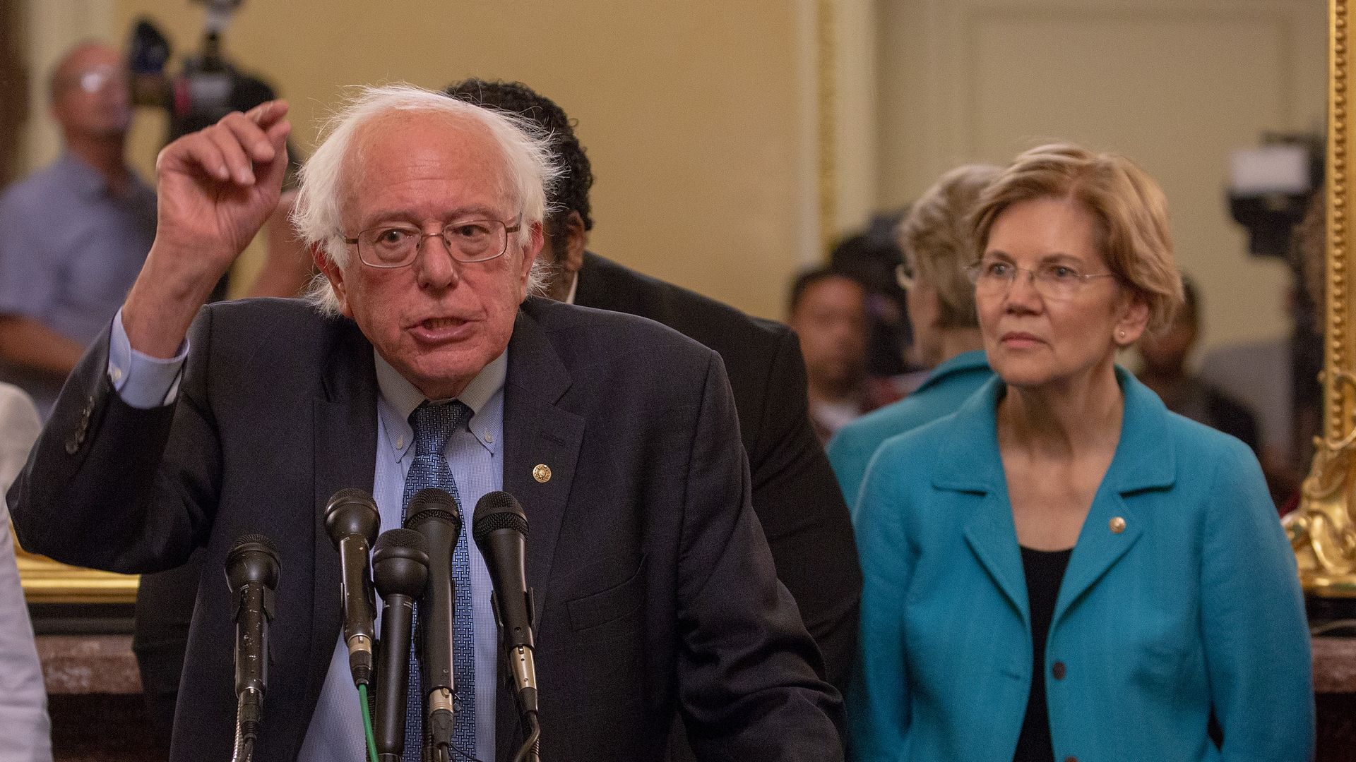 Sen. Bernie Sanders (I-VT) attends a press conference on July 24, 2018 in Washington, DC.