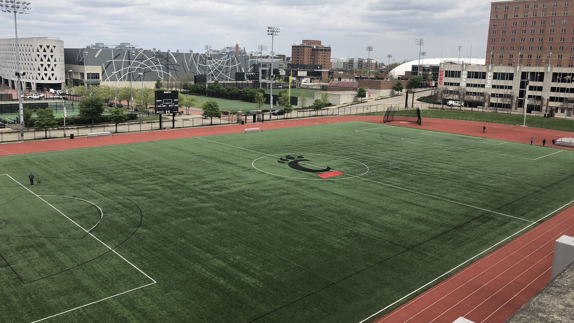The University of Cincinnati's soccer field.