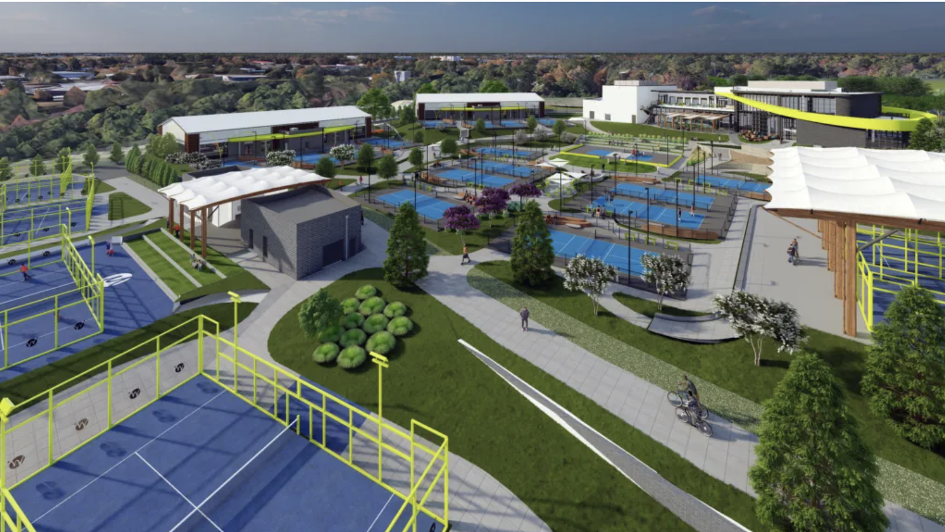 Swing Racquet + Paddle is building an ambitious complex for pickleball and tennis in Brier Creek. Photo: Swing Racquet + Paddle