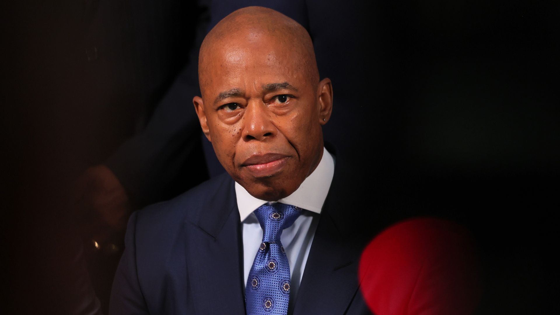 New York Mayor Eric Adams attends a press conference on gun violence prevention and public safety on July 31, 2023 in New York City. 