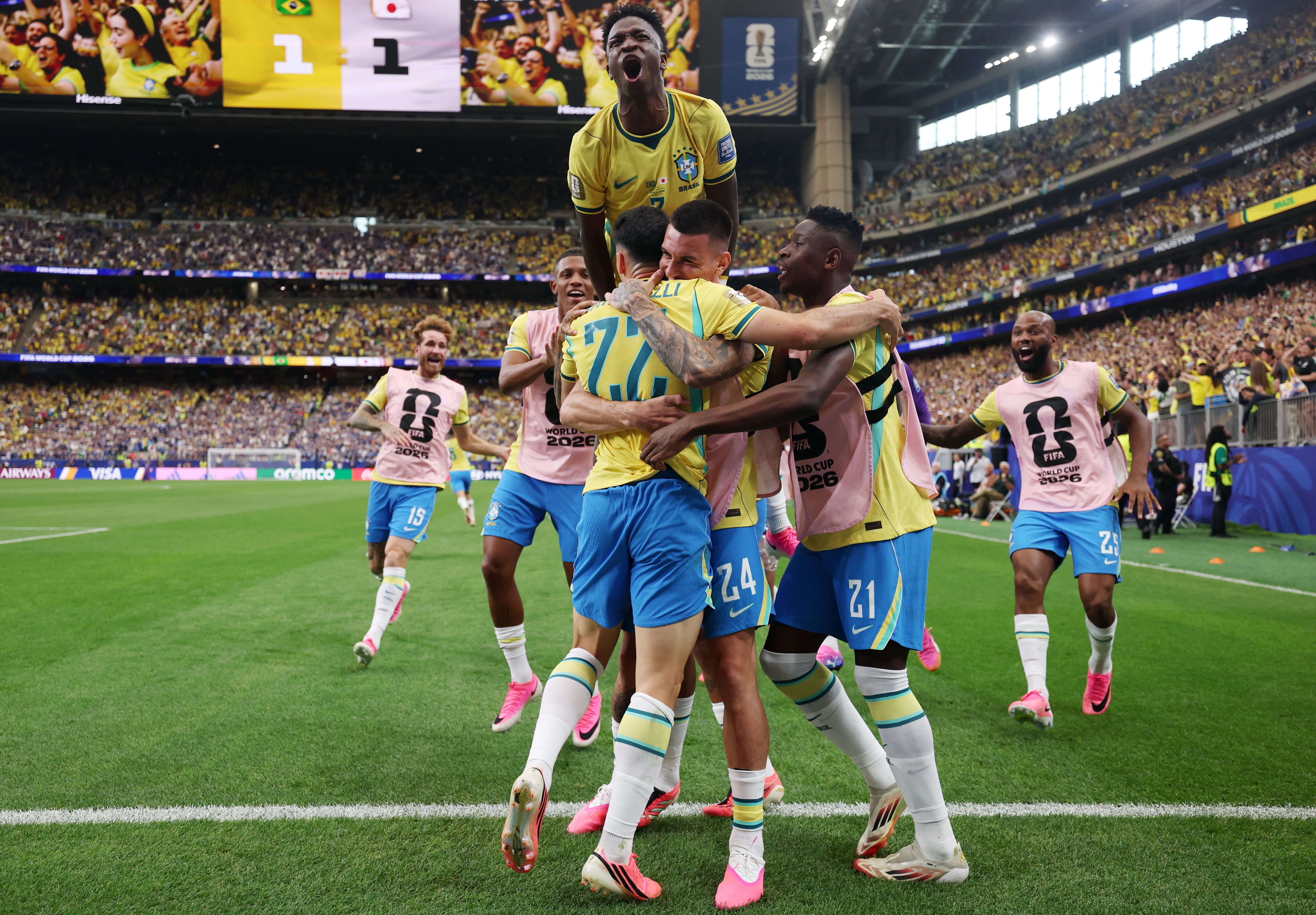Brazil beats Japan in Houston's first World Cup knockout game