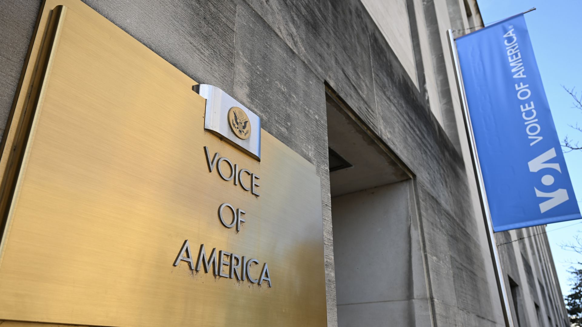 The Voice of America news service center in Washington, D.C.