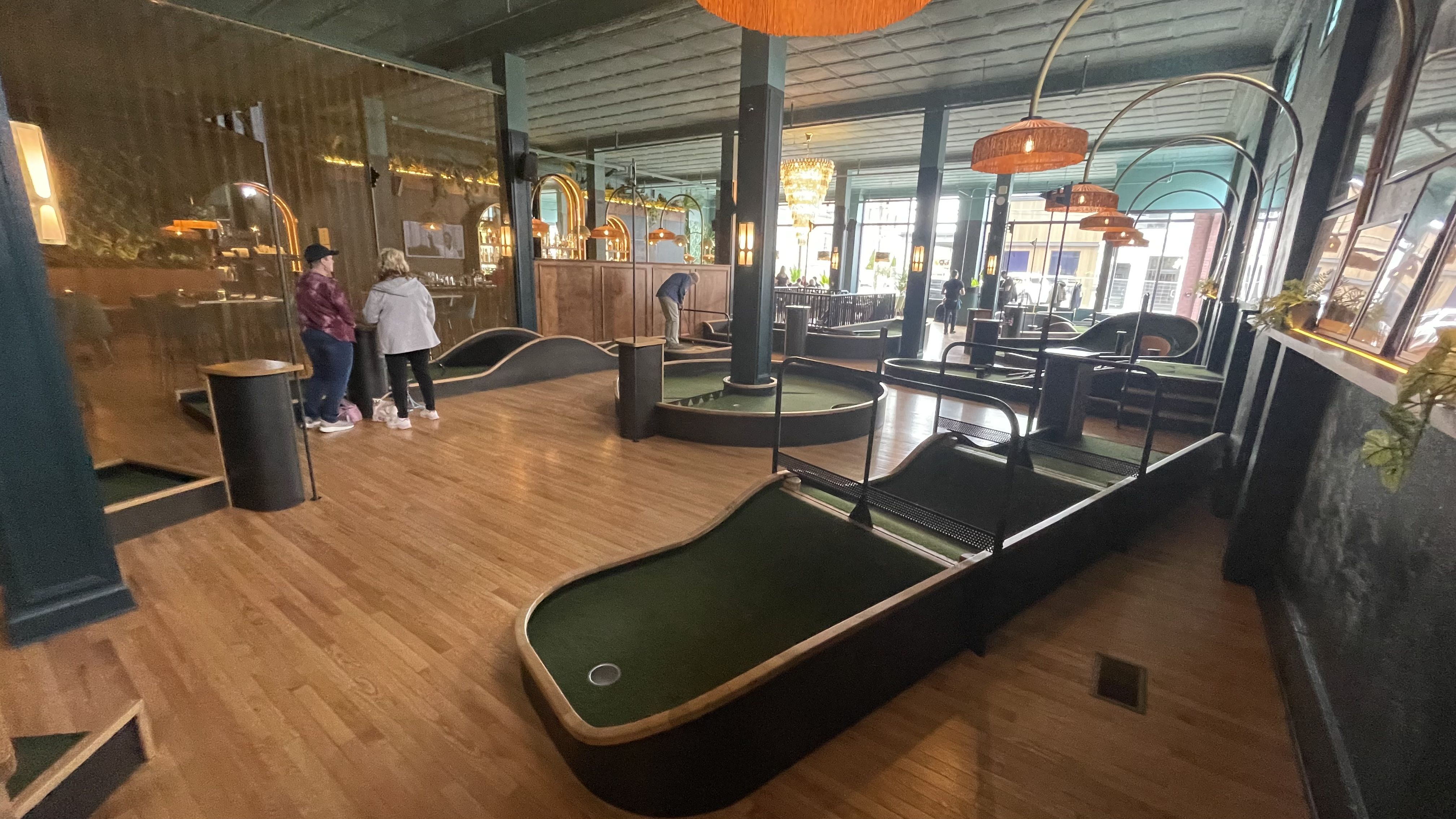 Indoor putt putt course