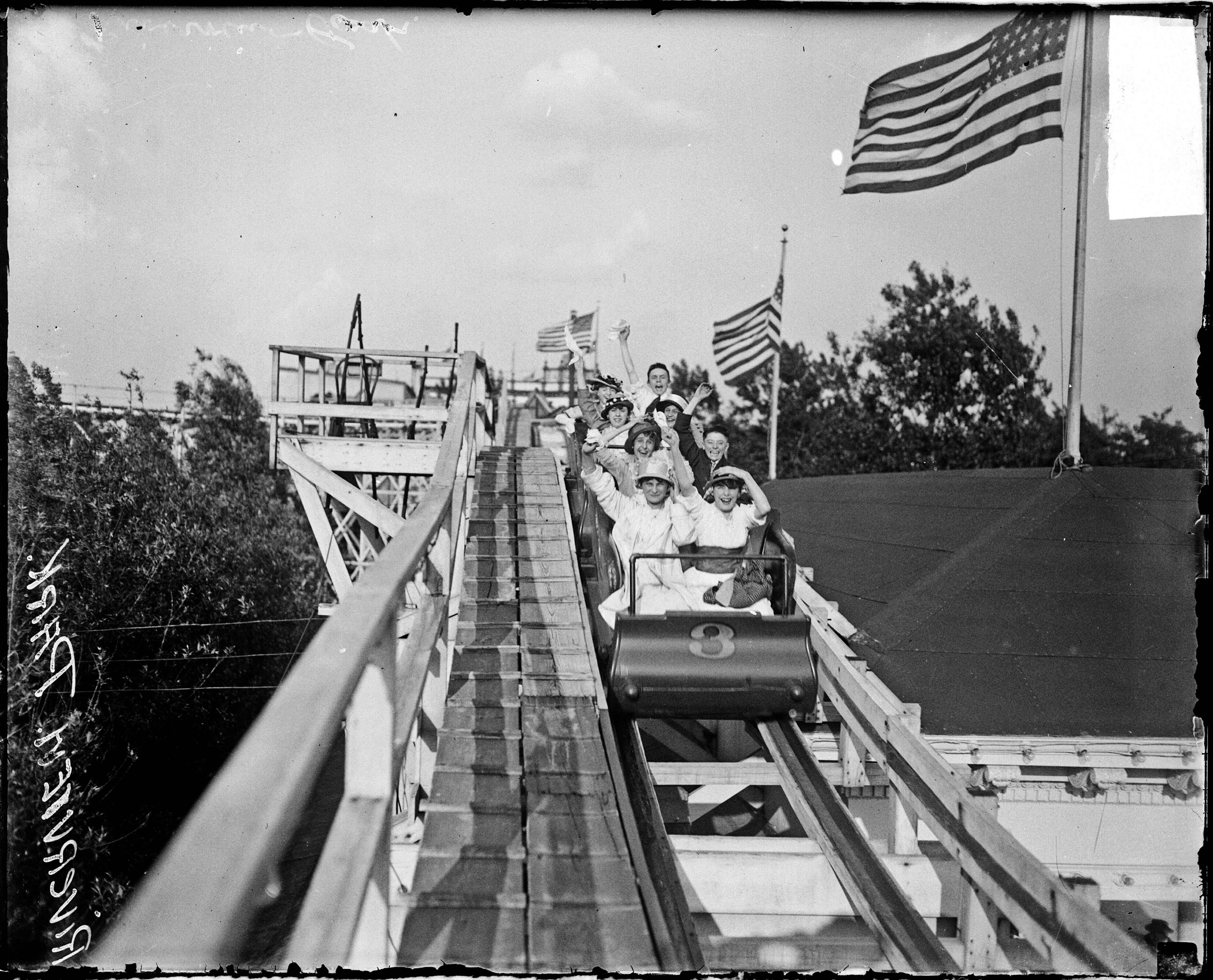 Photo of a rollercoaster 