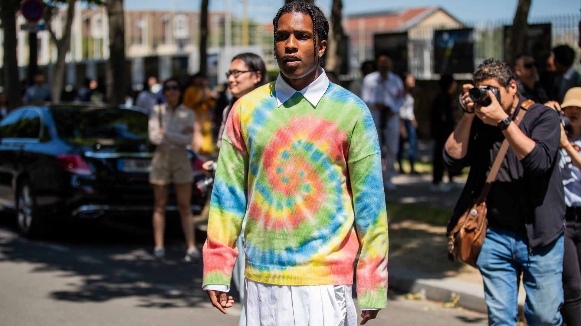 Rapper A$AP Rocky at Paris Fashion Week