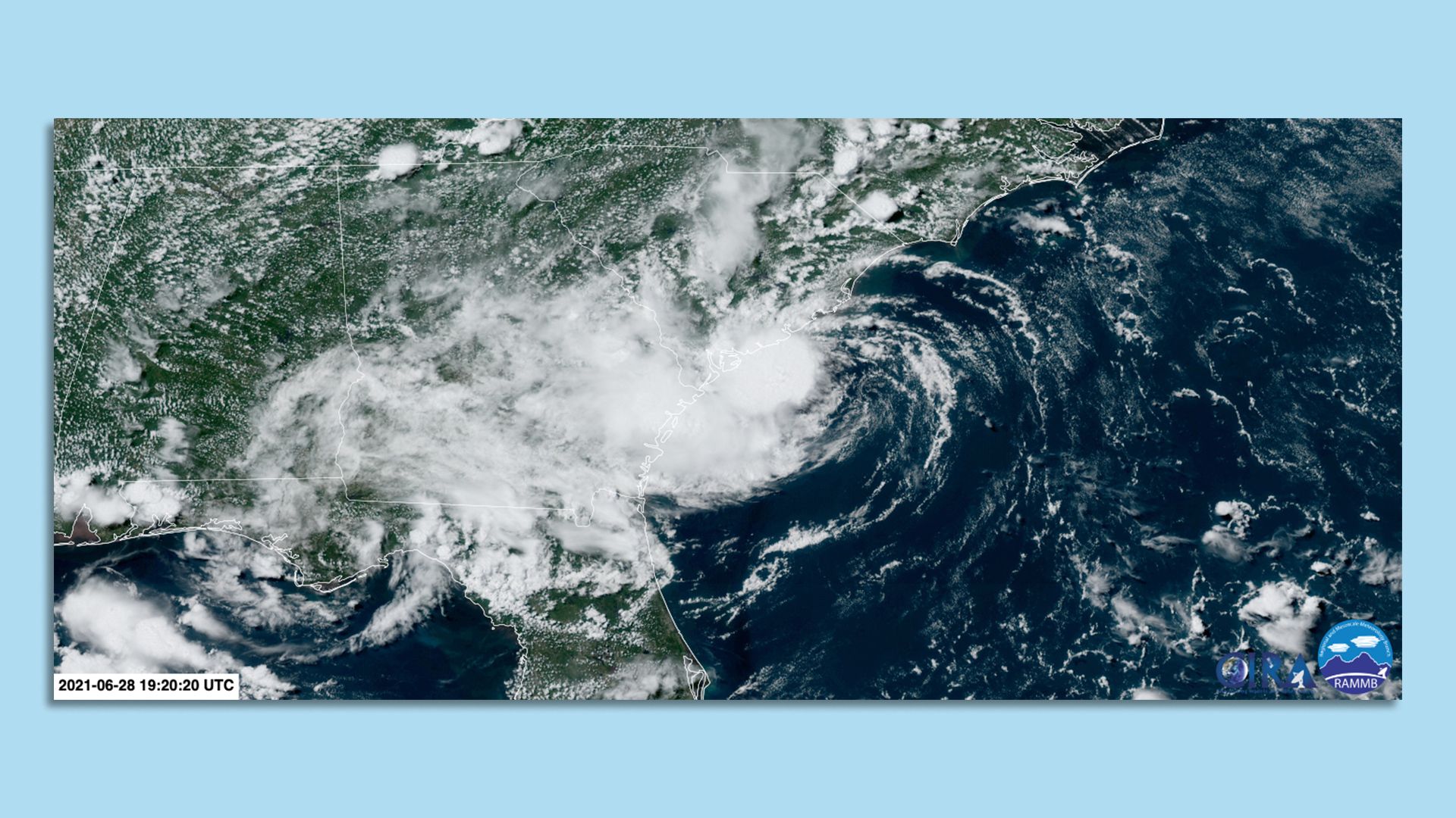 A storm seen from space