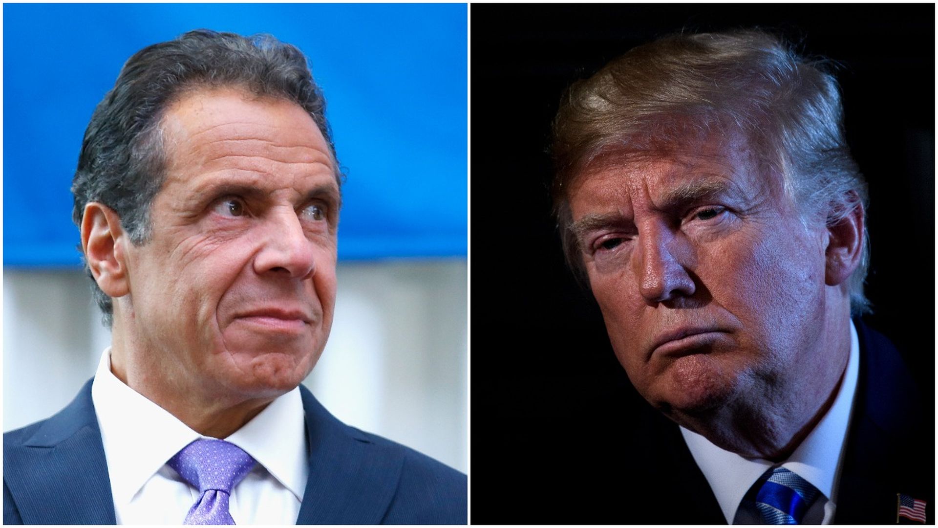Side by side photo of Andrew Cuomo and Donald Trump