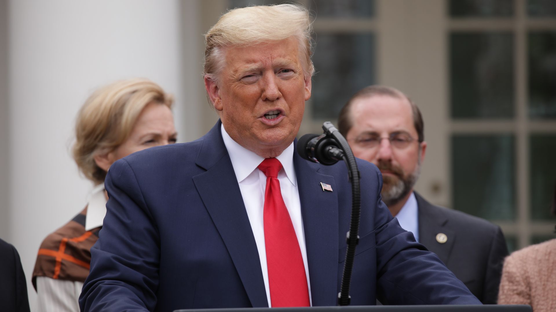 Photo of President Trump at podium