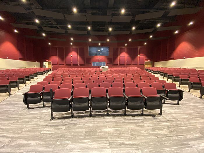 West Charlotte auditorium. Photo: Ashley Mahoney/Axios 