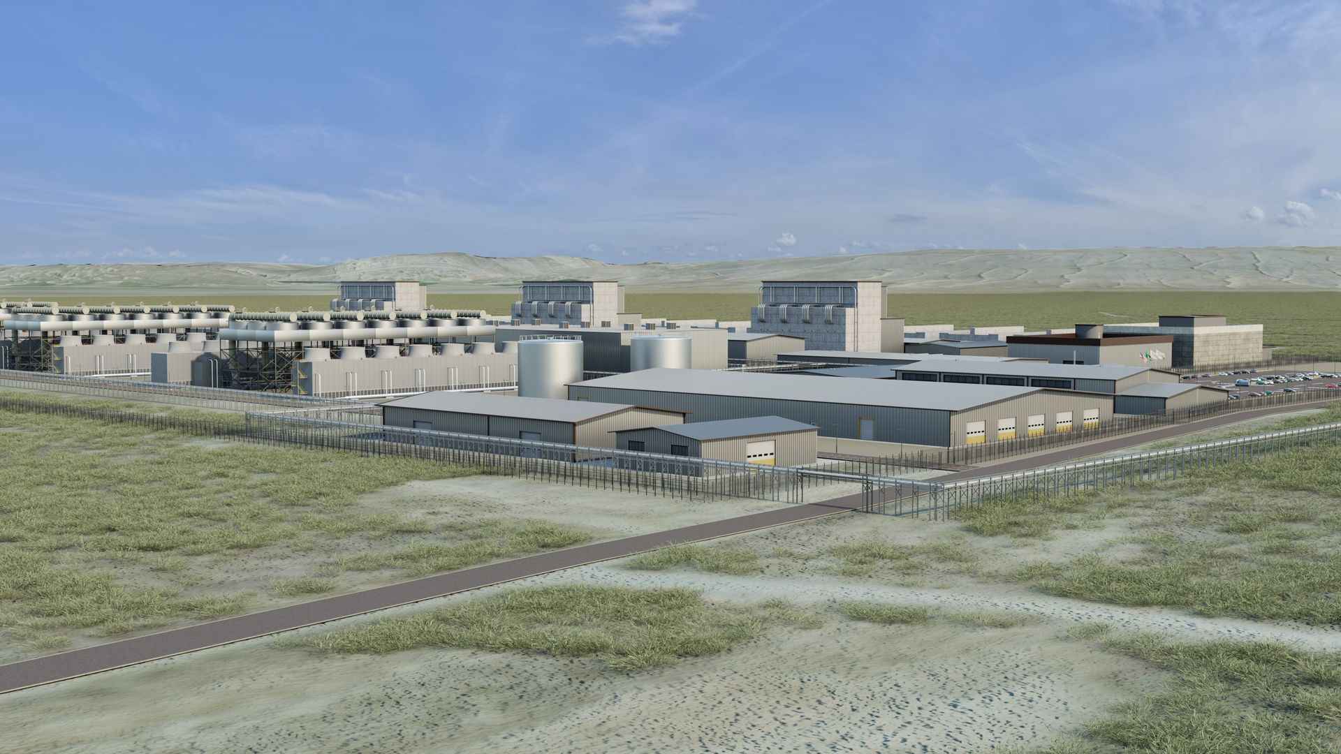 Artist's rendering of SMR facility for Amazon