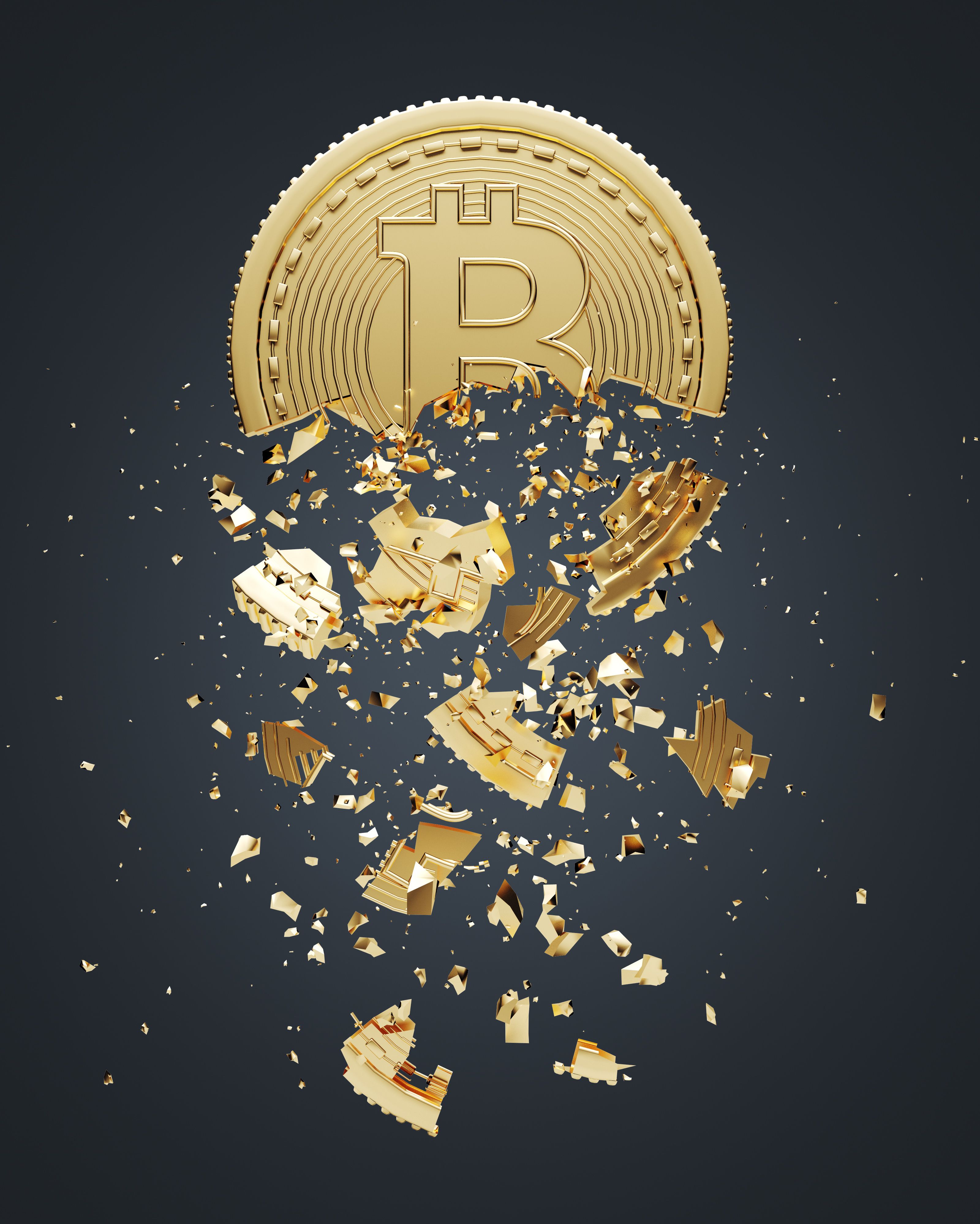 Bitcoin falls apart
