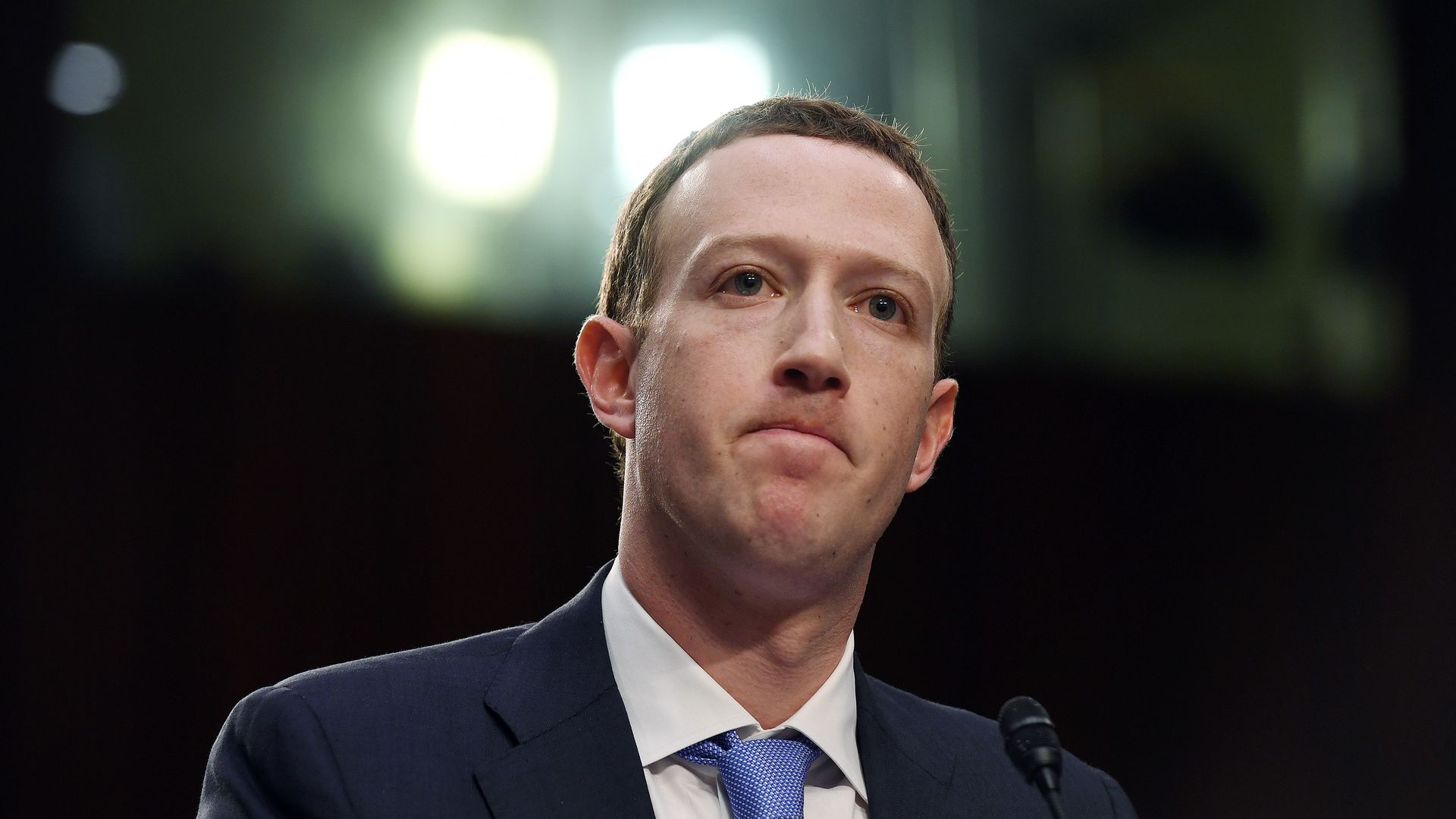 Mark Zuckerberg testifying before Congress
