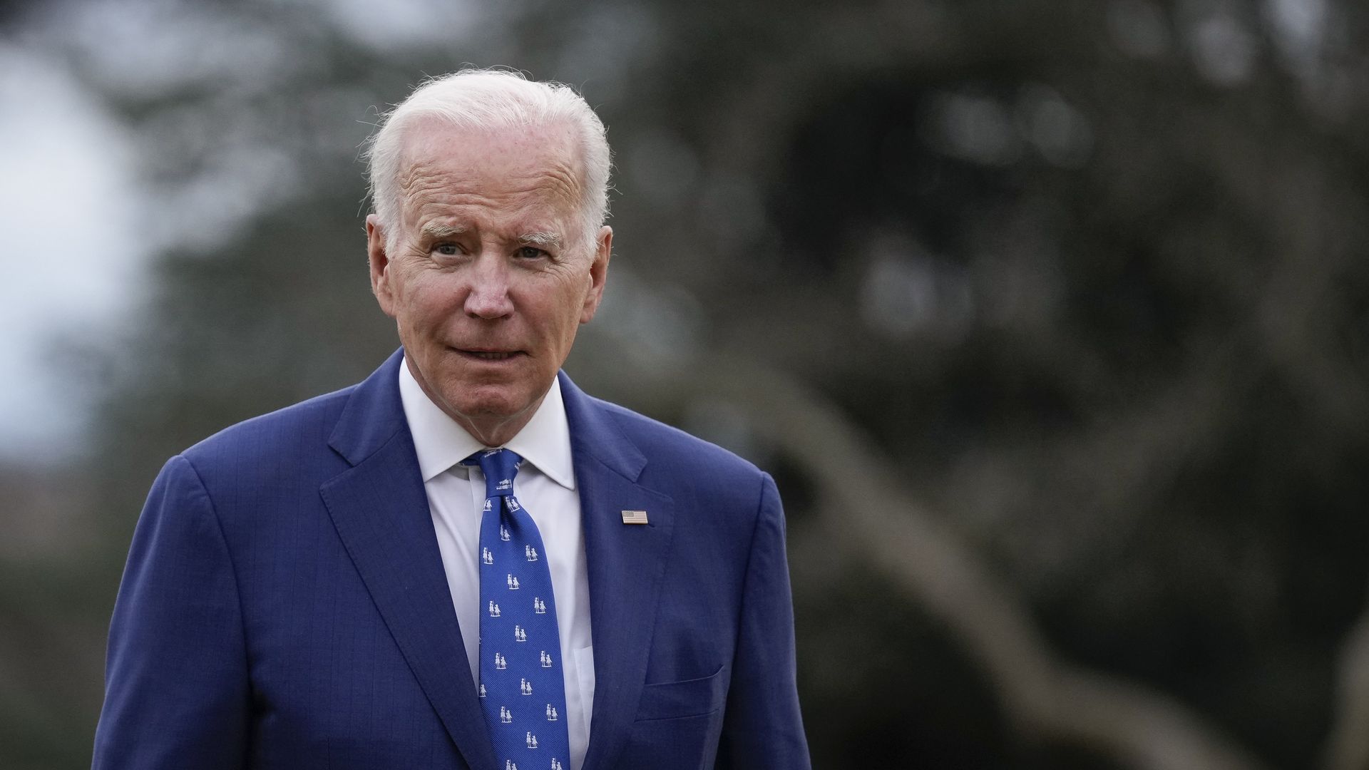 U.S. President Joe Biden walks from Marine One toward the Oval Office on the South Lawn of the White House 