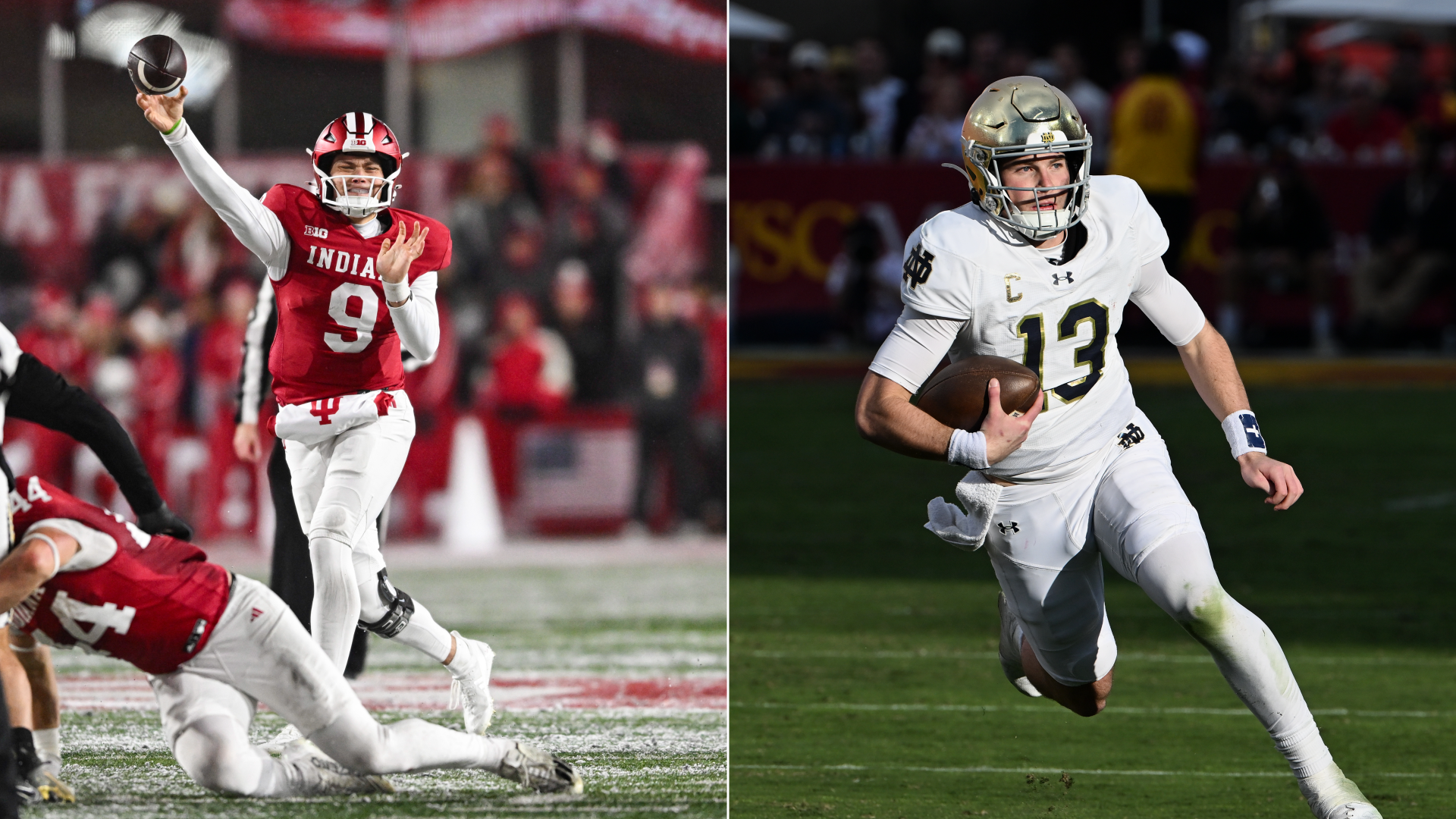 The IU and Notre Dame quarterbacks