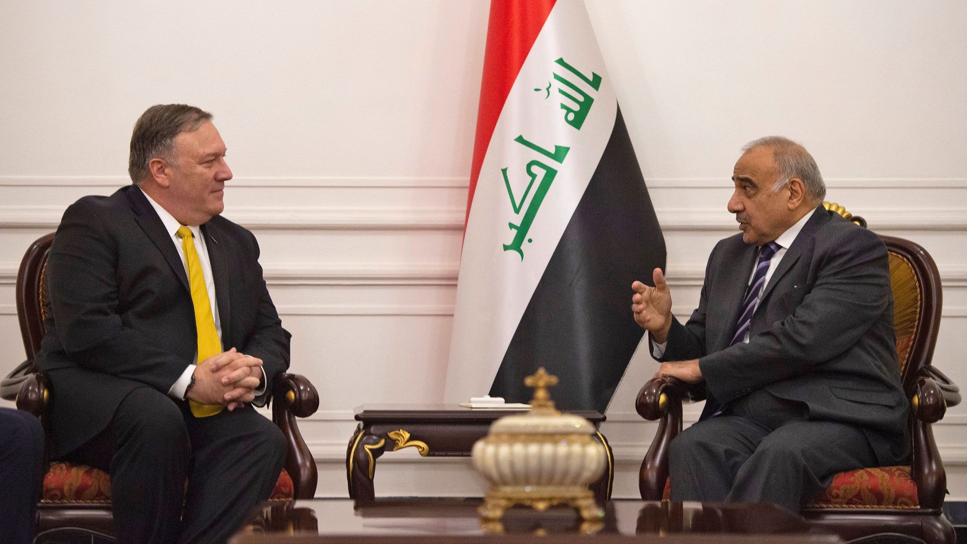 U.S. Secretary of State Mike Pompeo and Iraqi Prime Minister Adel Abdul-Mahdi
