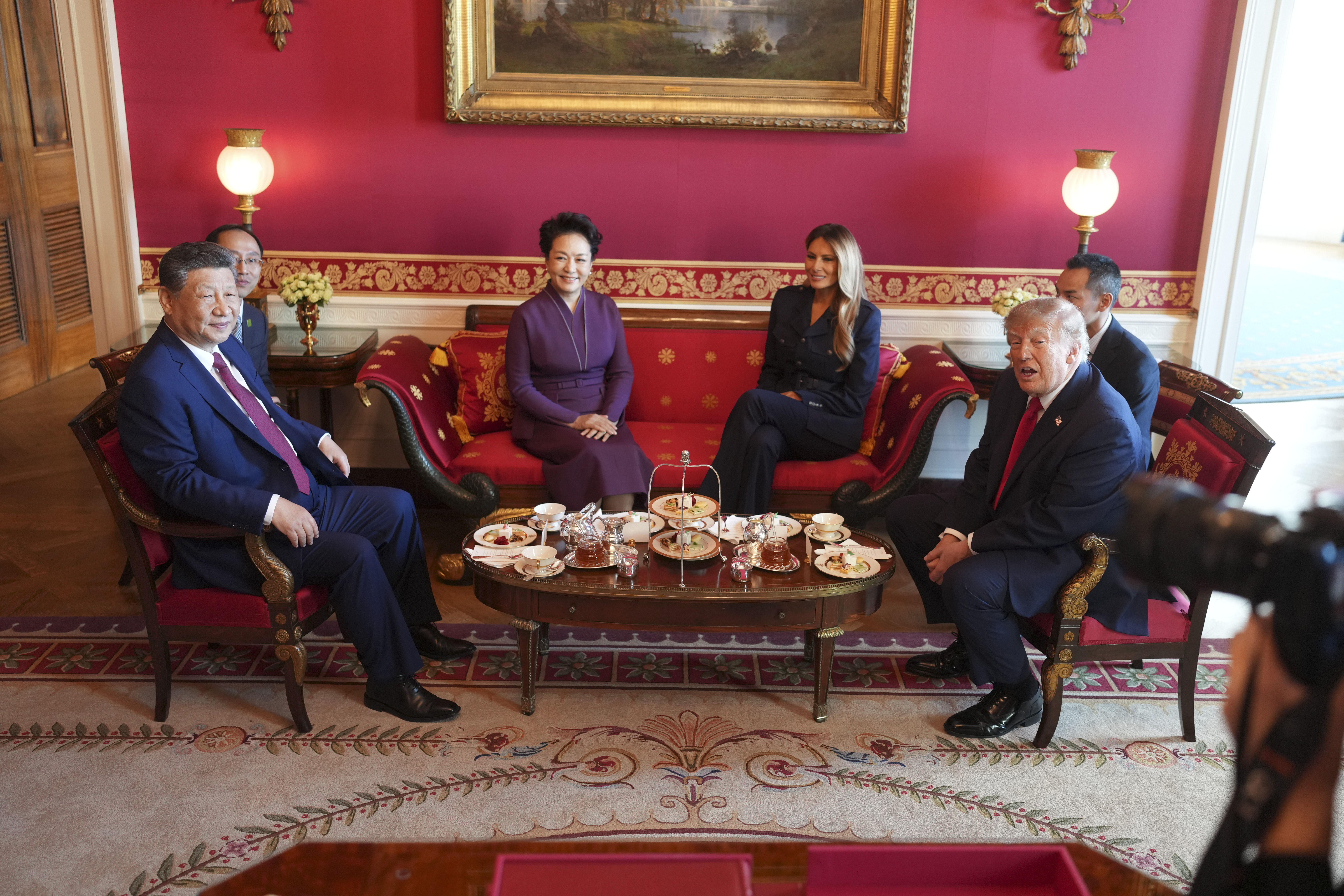The Trumps with Xi Jinping and his wife
