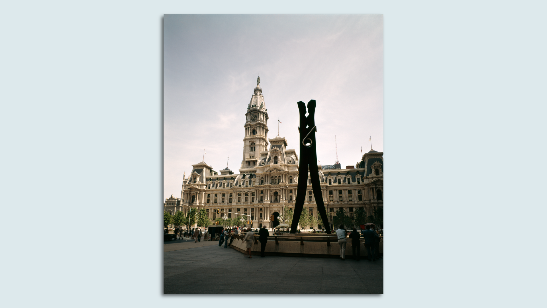 "The Clothespin" sculpture