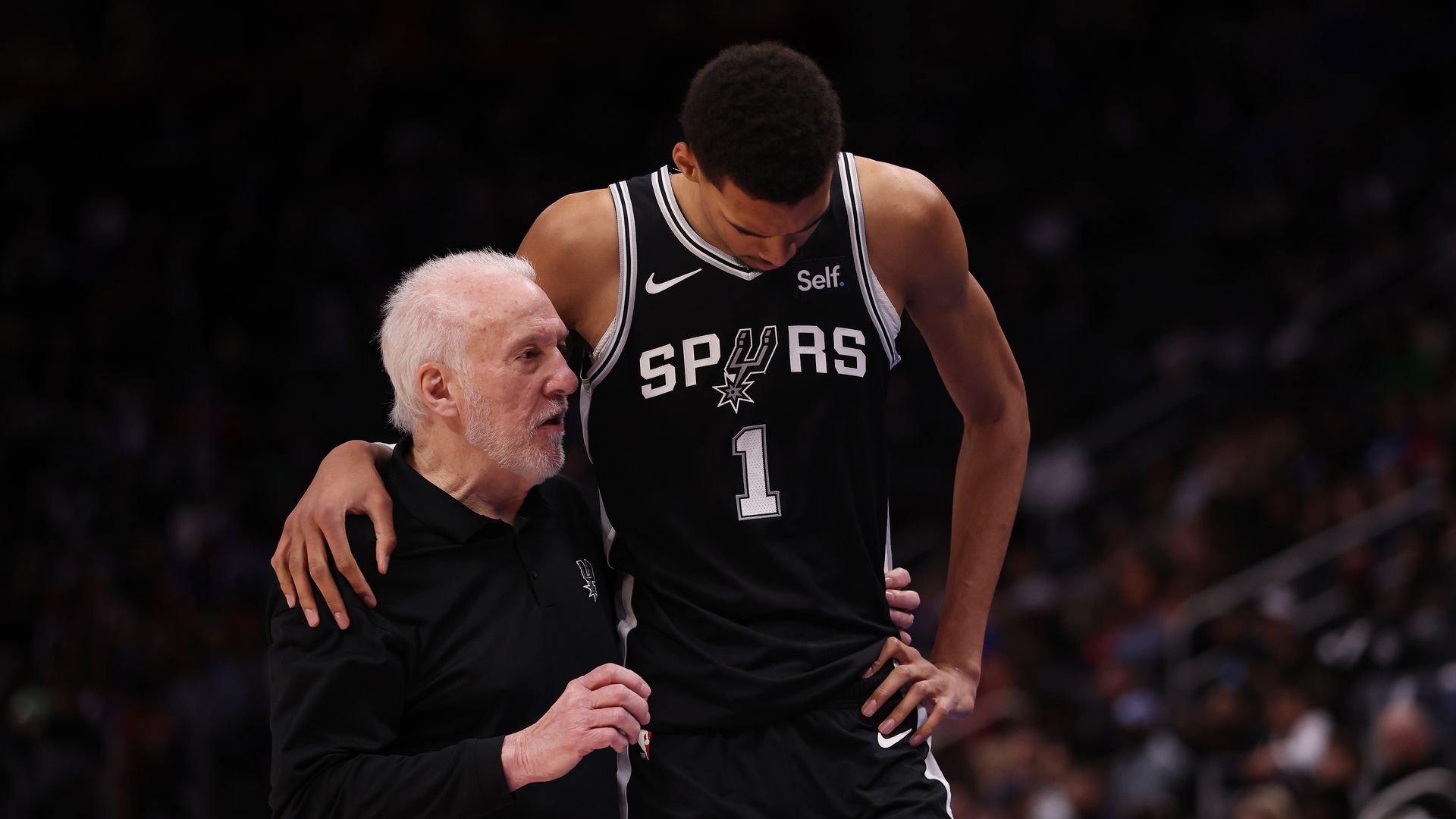Gregg Popovich and Victor Wembanyama