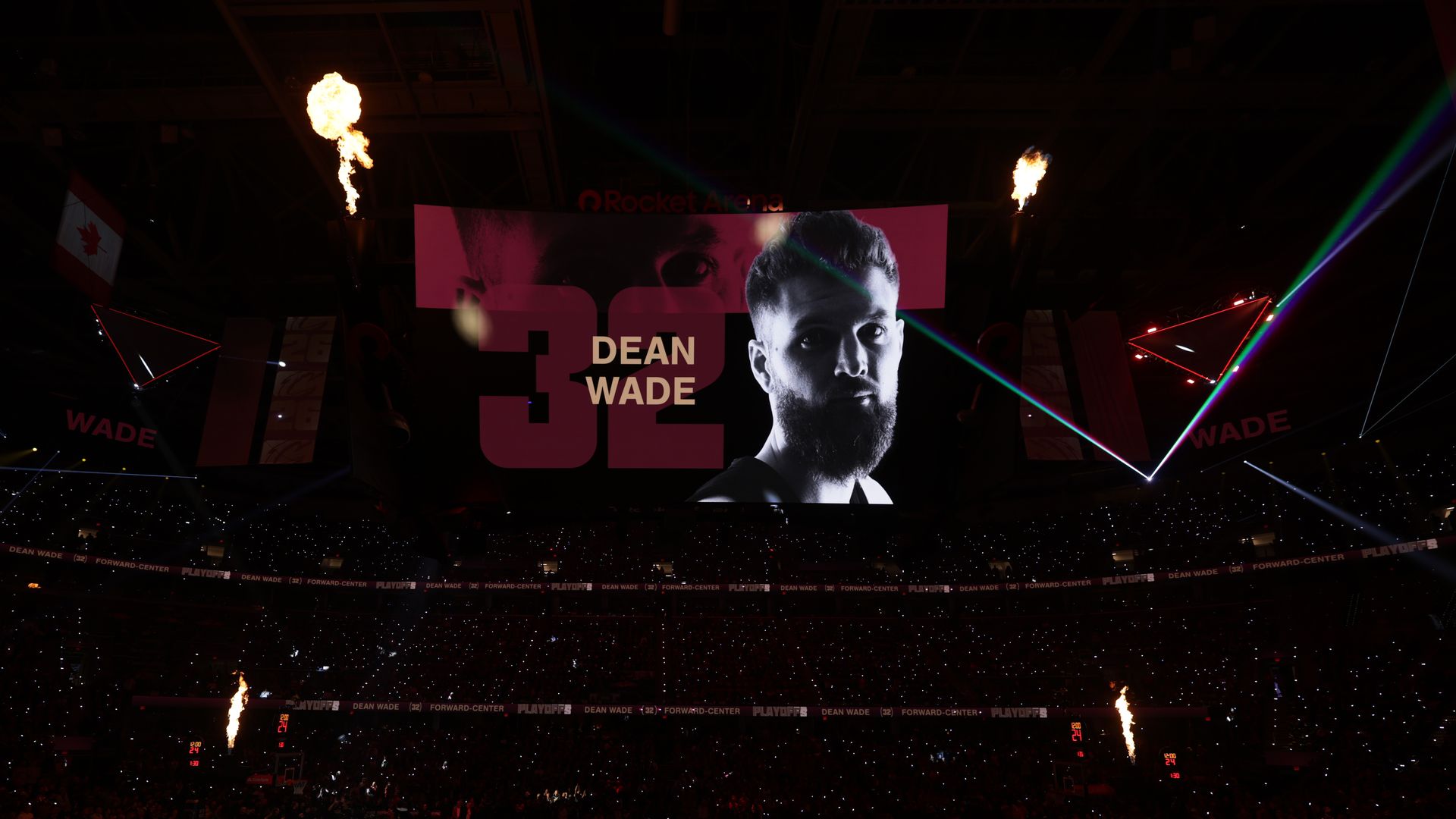 A jumbotron featuring a white bearded face and the name "Dean Wade" in gold letters. 