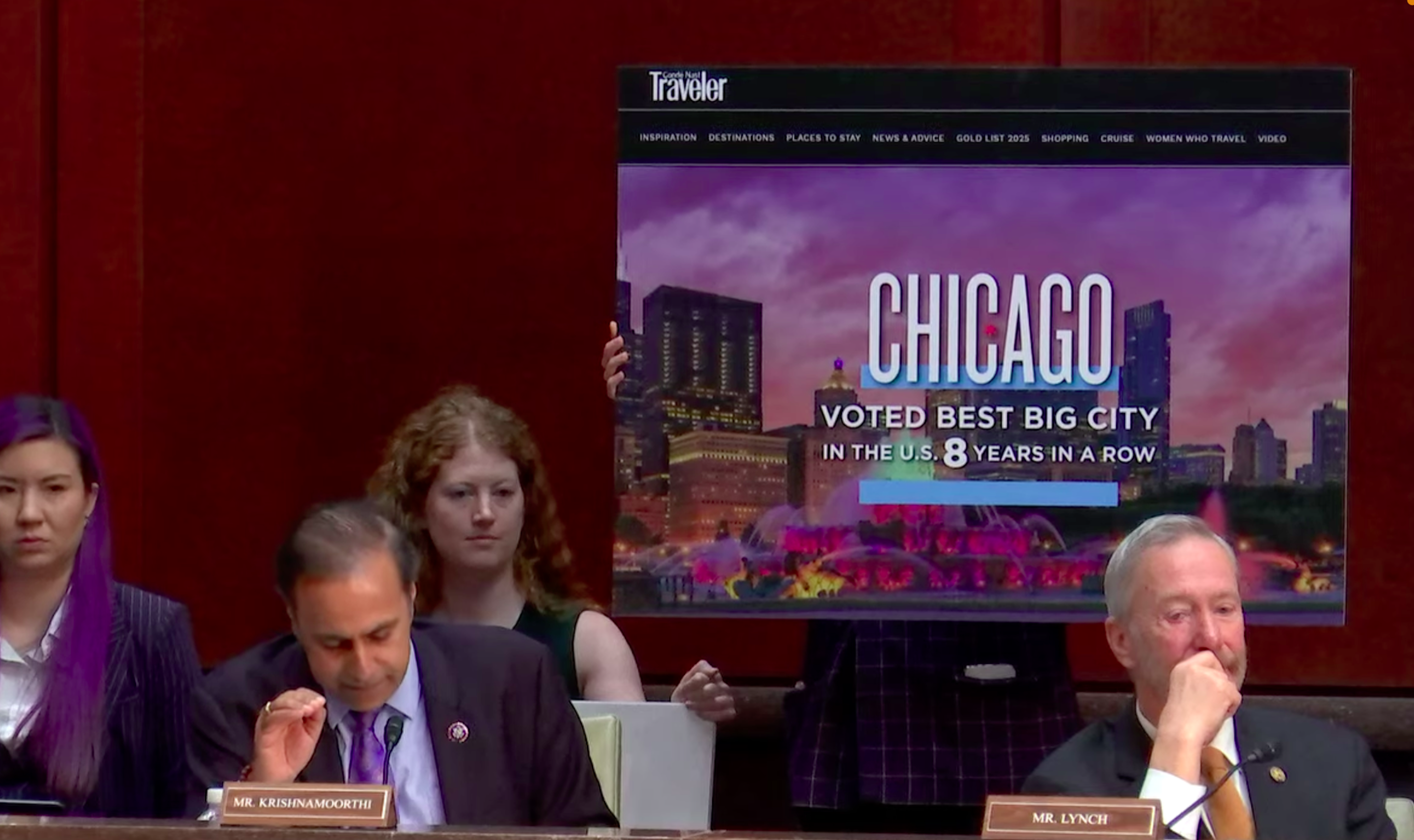 politicians and poster of chicago