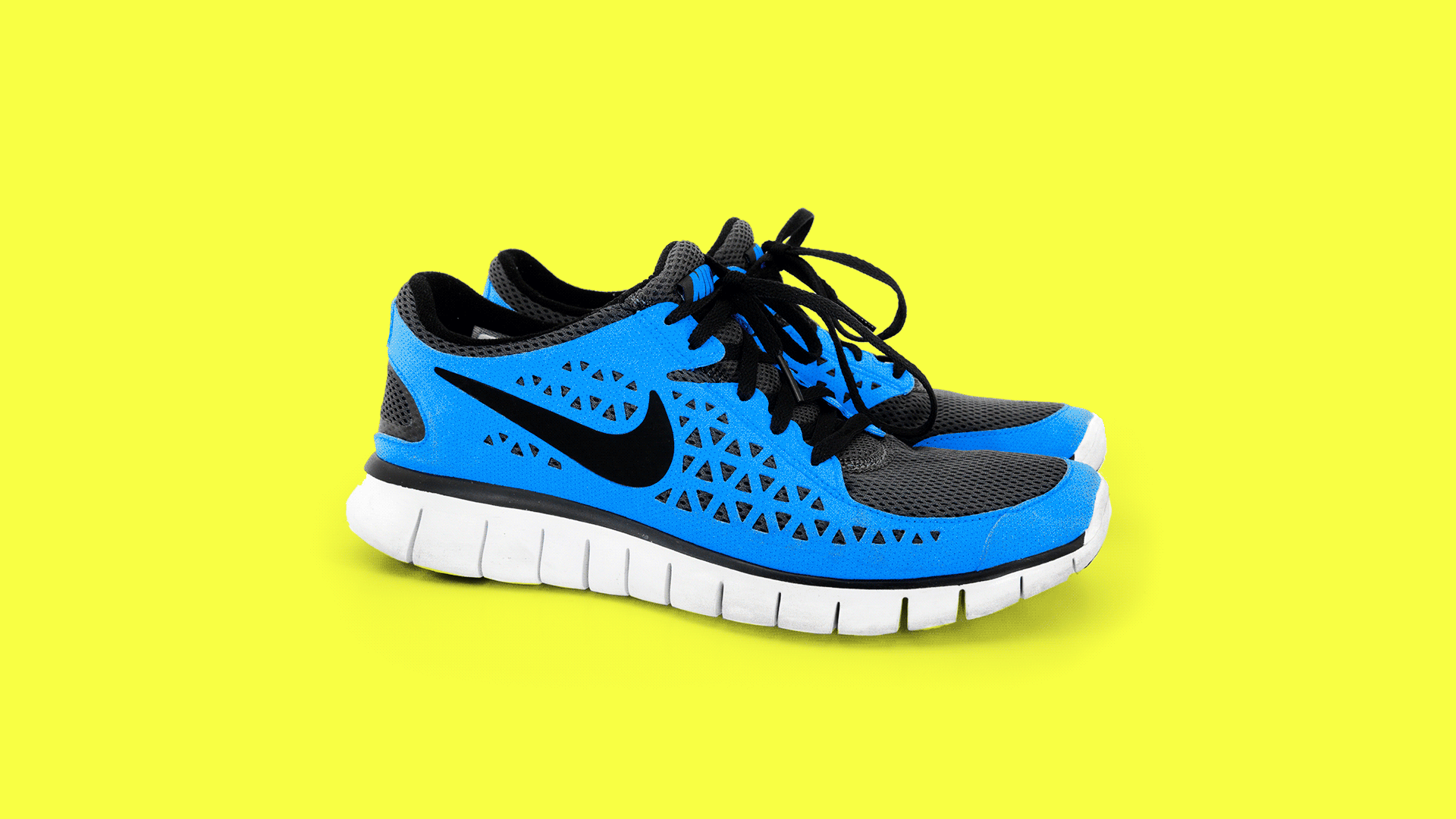 Illustration of Nike shoe with logo changing