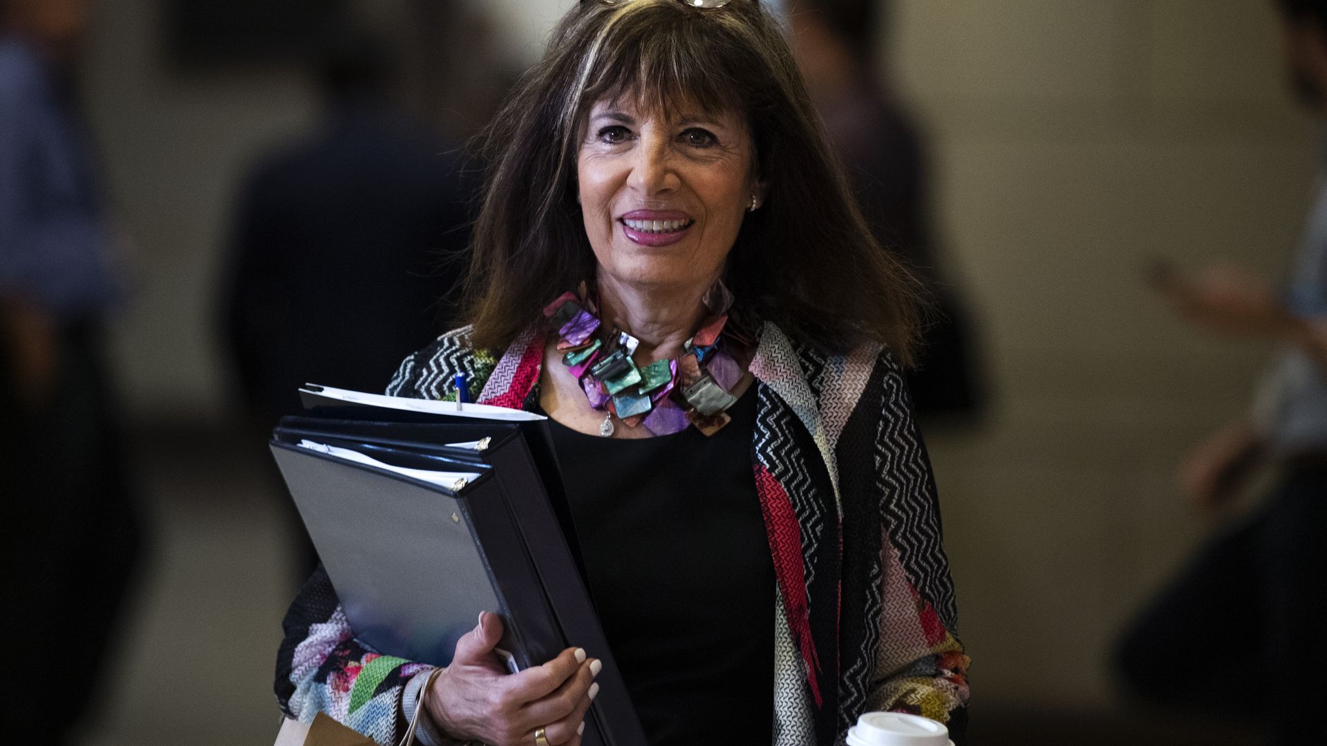 Rep. Jackie Speier walking through the Capitol in June 2021.