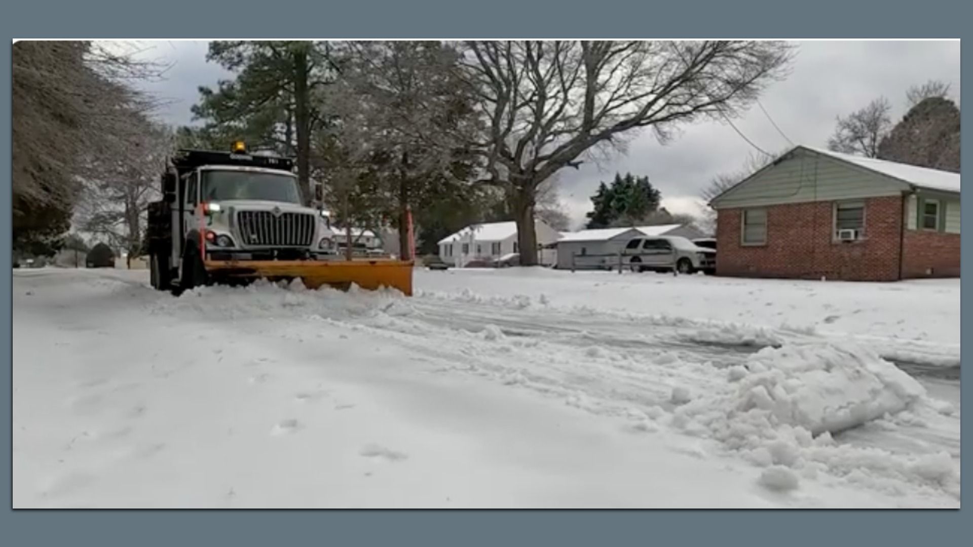 a snow plow in Henrico 