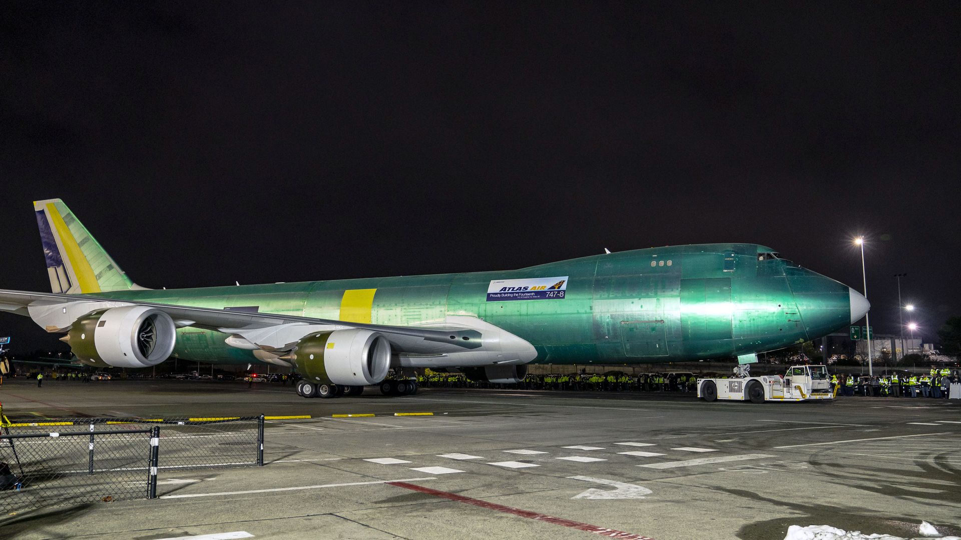 Photo of the Boeing's last 747 sitting on a tarmac
