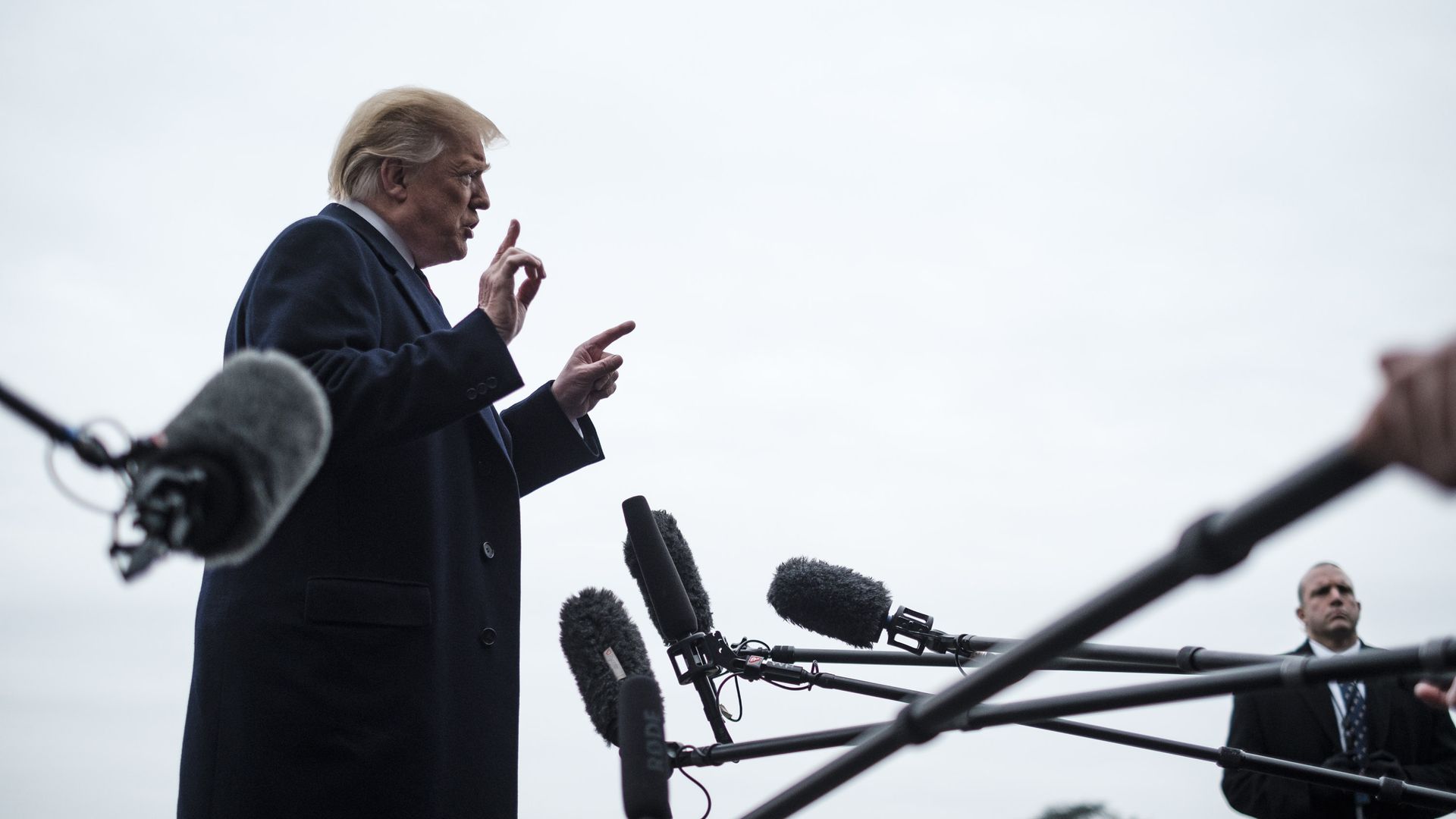 Trump speaking to reporters