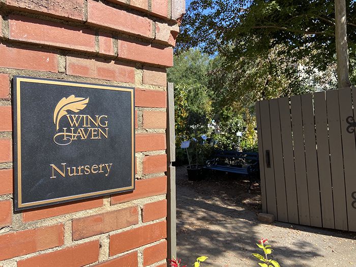 Wing Haven nursery entrance. 