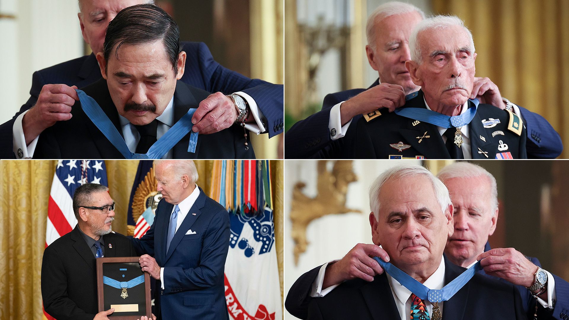photos of the 4 men receiving the award