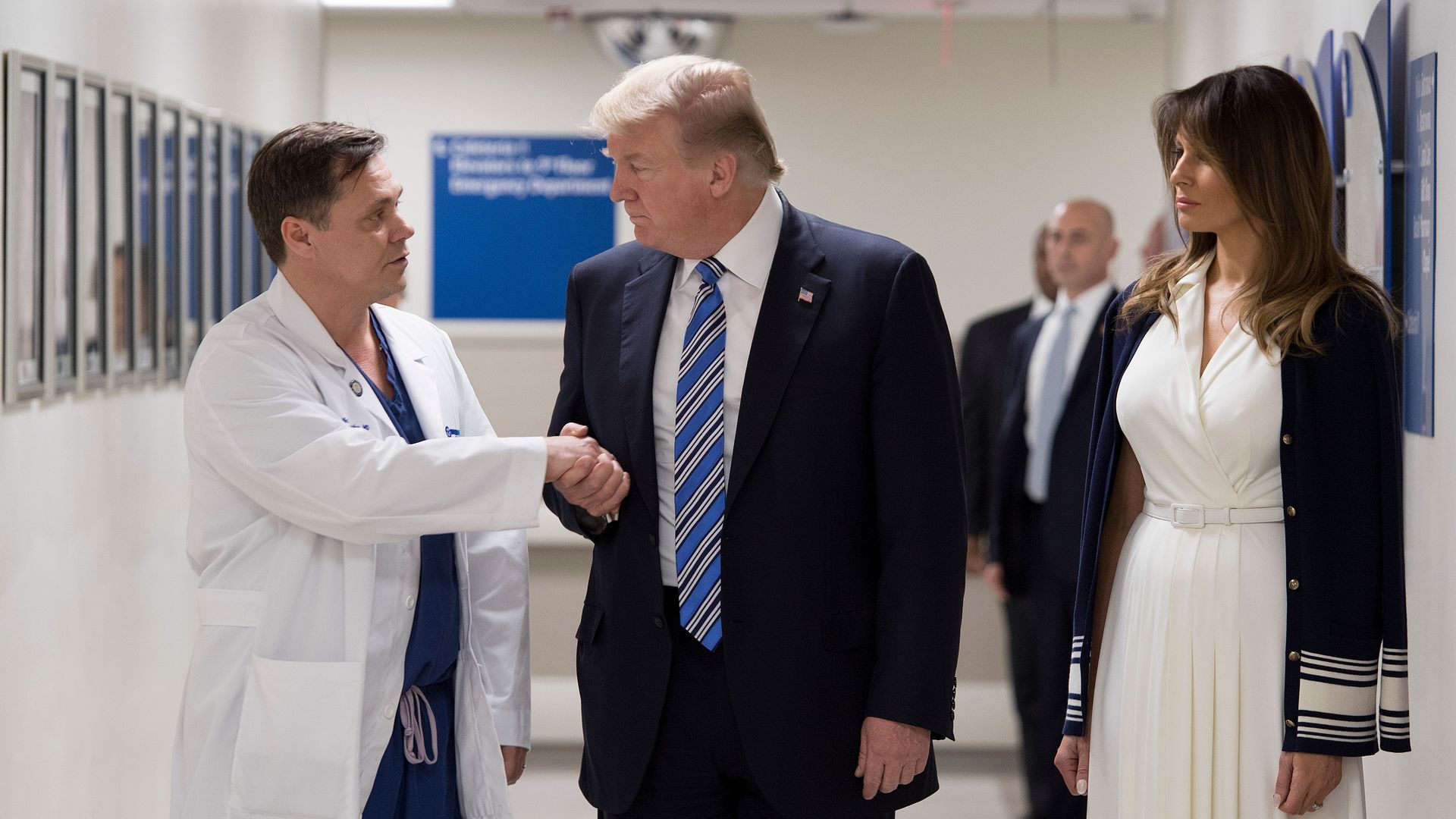 Trump at Florida hospital