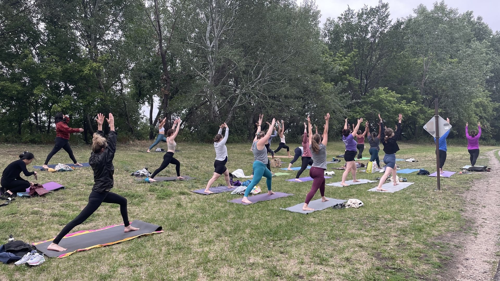 yoga in the park