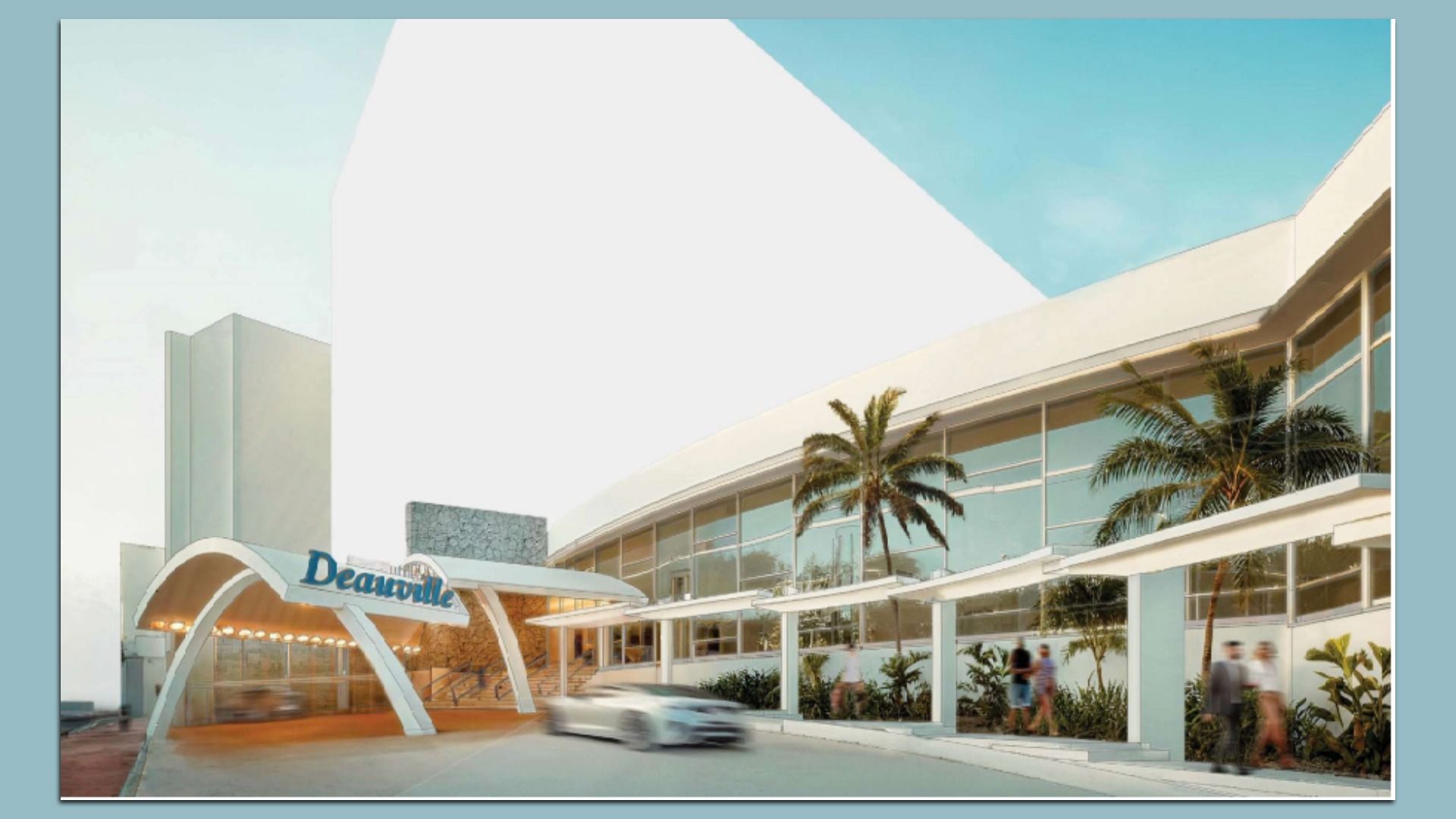 A rendering of the proposed Deauville Beach Resort redevelopment by Shulman + Associates