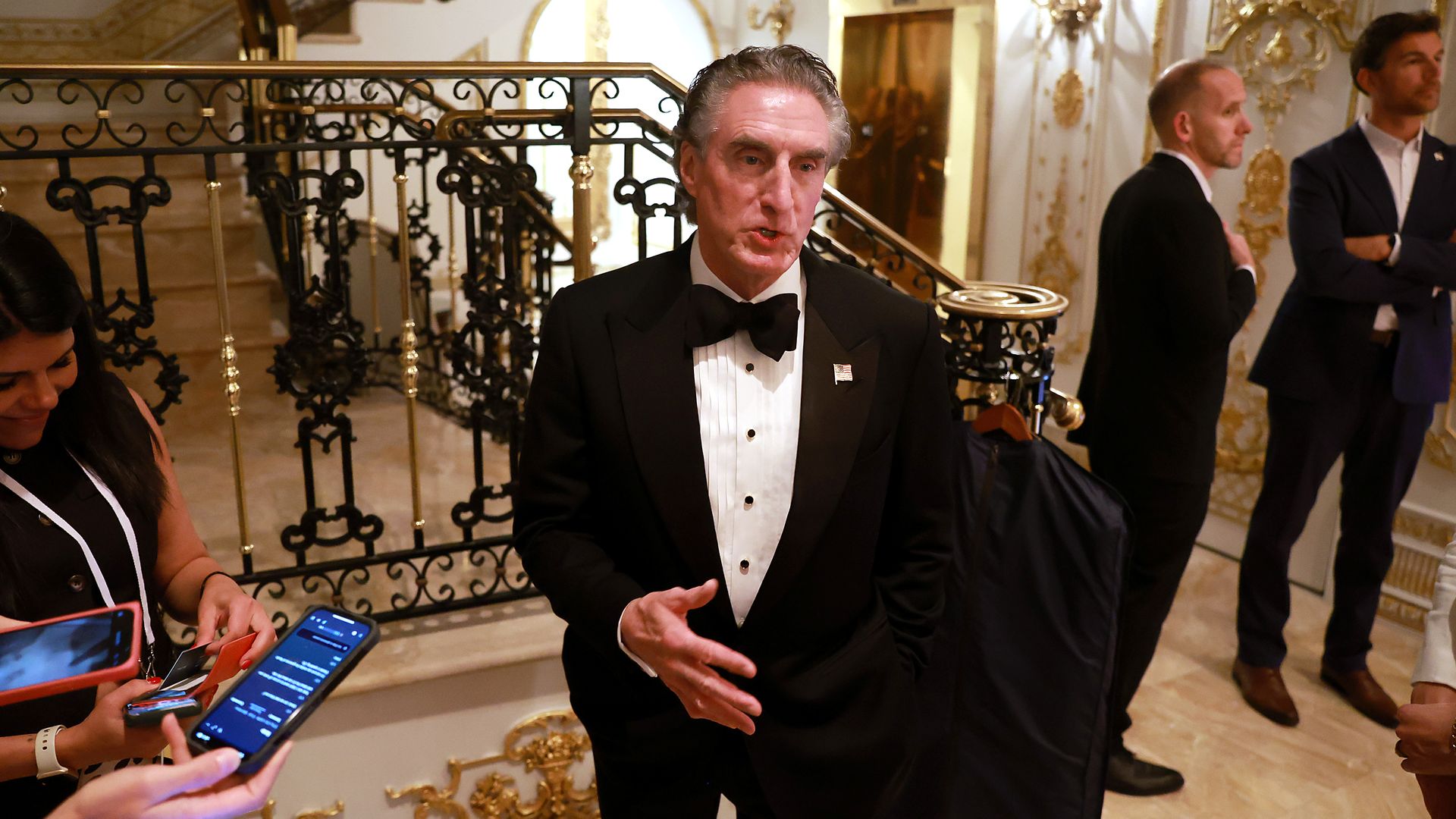North Dakota Gov. Doug Burgum speaks at the America First Policy Institute Gala held at the Mar-a-Lago resort on November 14, 2024 in Palm Beach, Florida. The annual event supports Grey Team, a nonprofit organization dedicated to preventing military suicide.