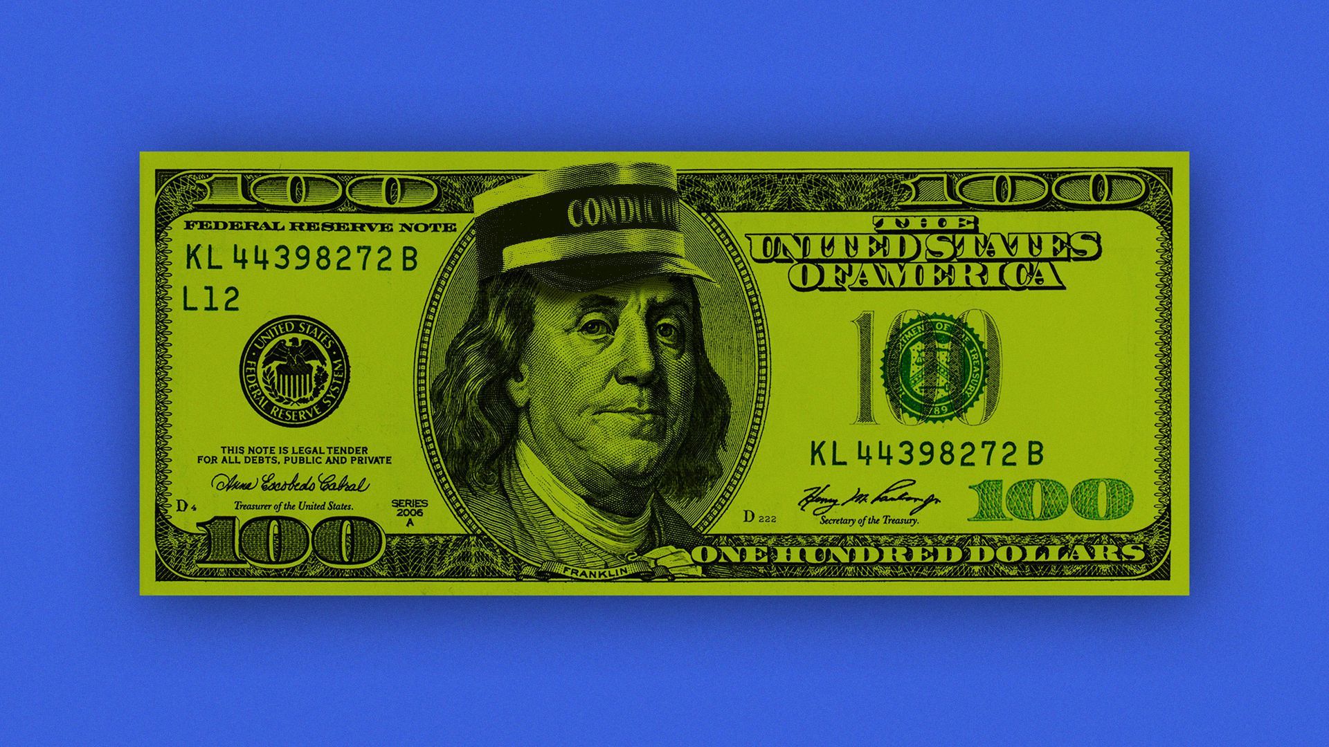 An illustration of a $100 bill.